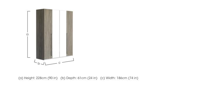 Venezia 4 Door Wardrobe with 2 Mirror Doors in  on Furniture Village