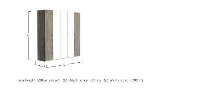 Venezia 5 Door Wardrobe with 3 Mirror Doors in  on Furniture Village