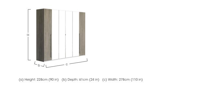 Venezia 6 Door Wardrobe with 4 Mirror Doors in  on Furniture Village