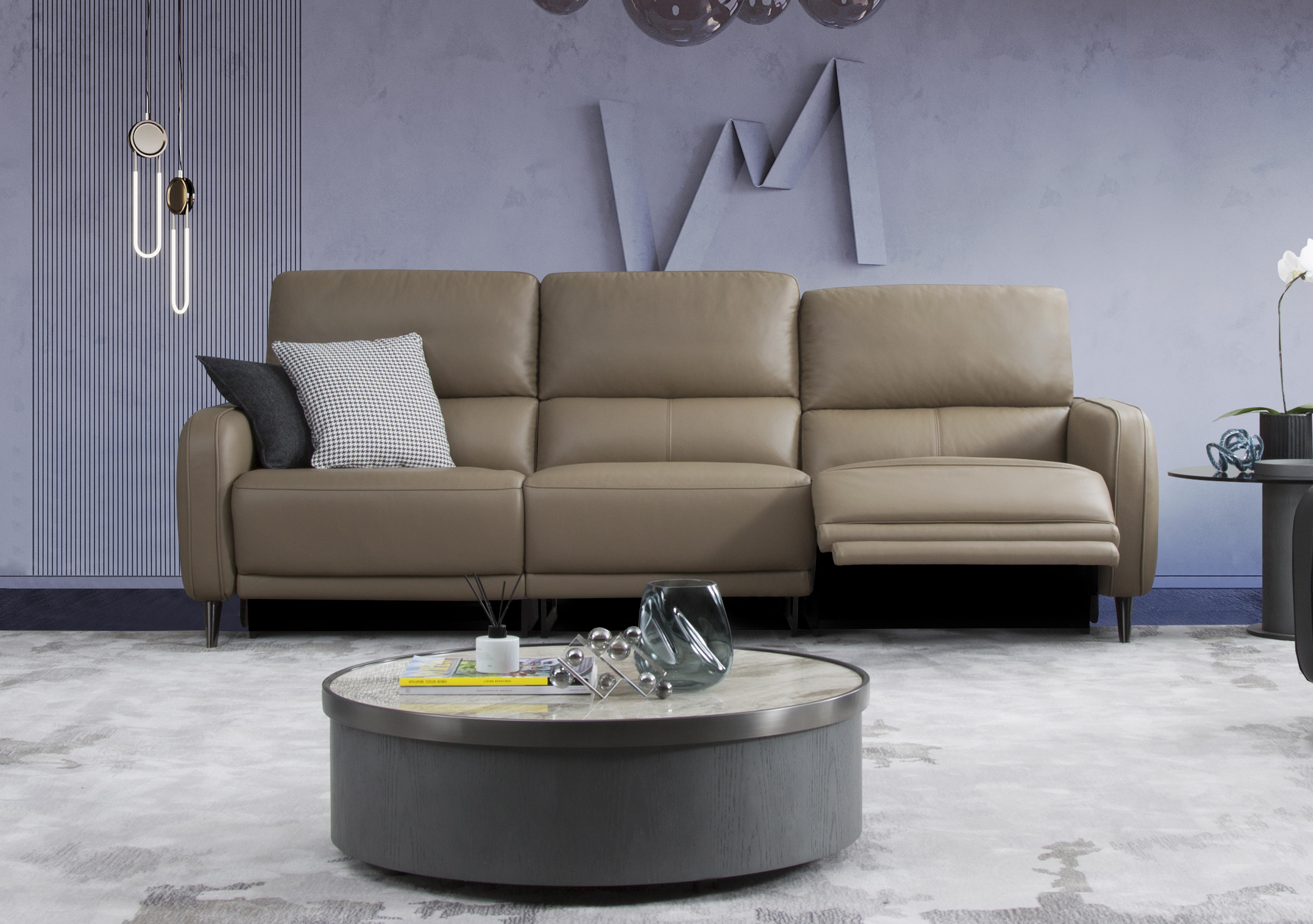 Logan 3 Seater Leather Sofa in  on Furniture Village
