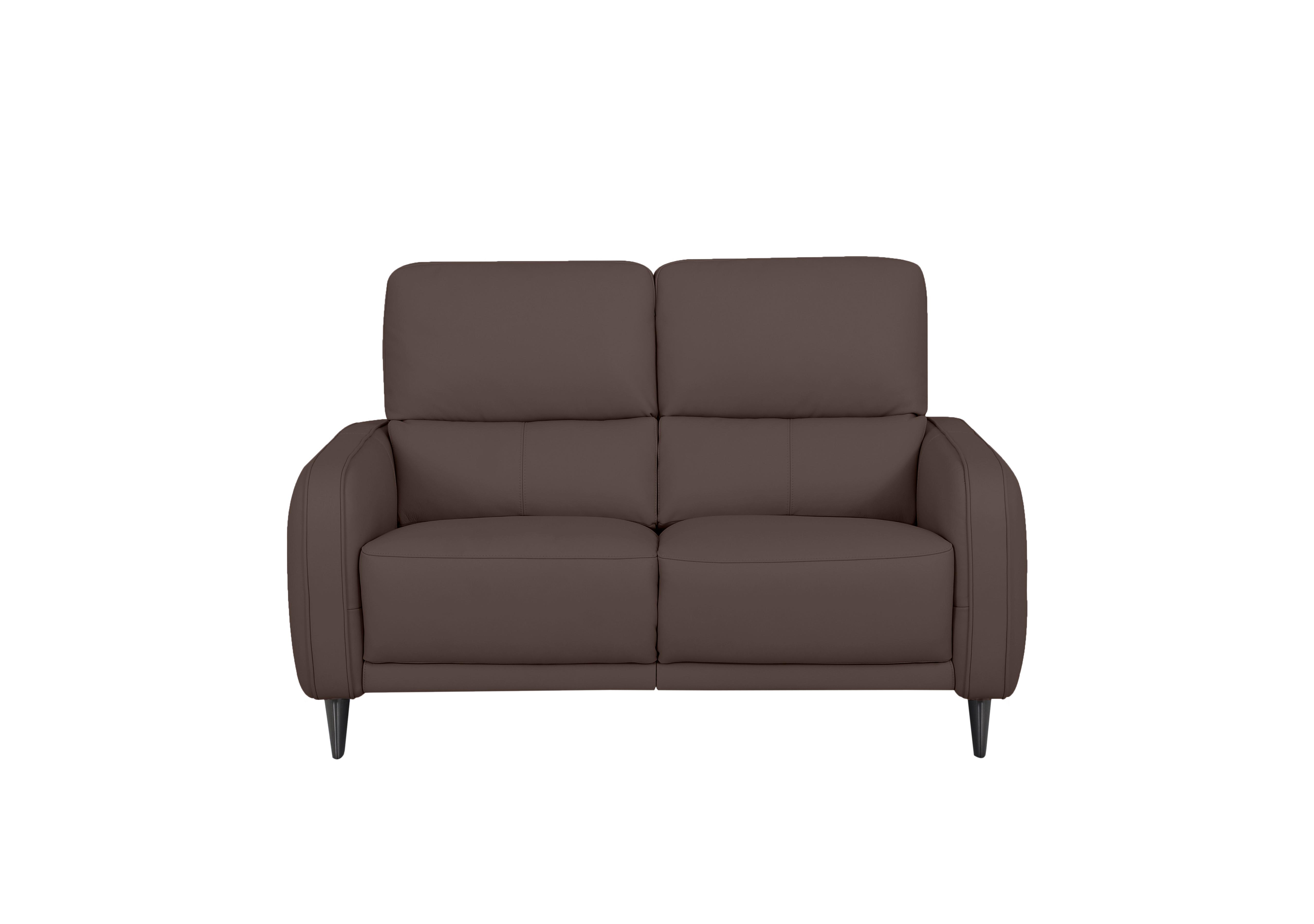 Logan 2 Seater Leather Sofa in Nn-512e Cacao Brown on Furniture Village