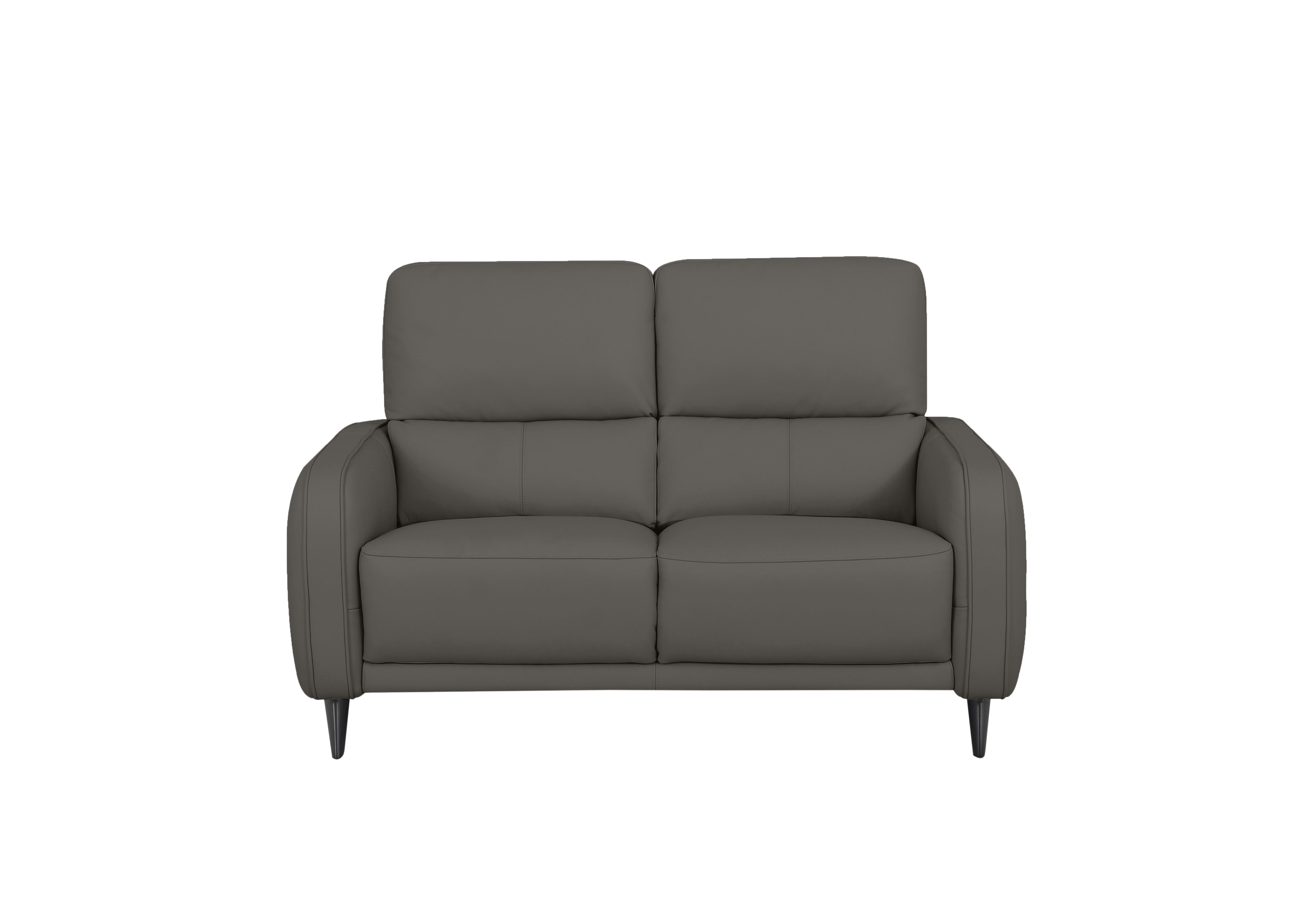 Logan 2 Seater Leather Sofa in Nn-515e Elephant Grey on Furniture Village