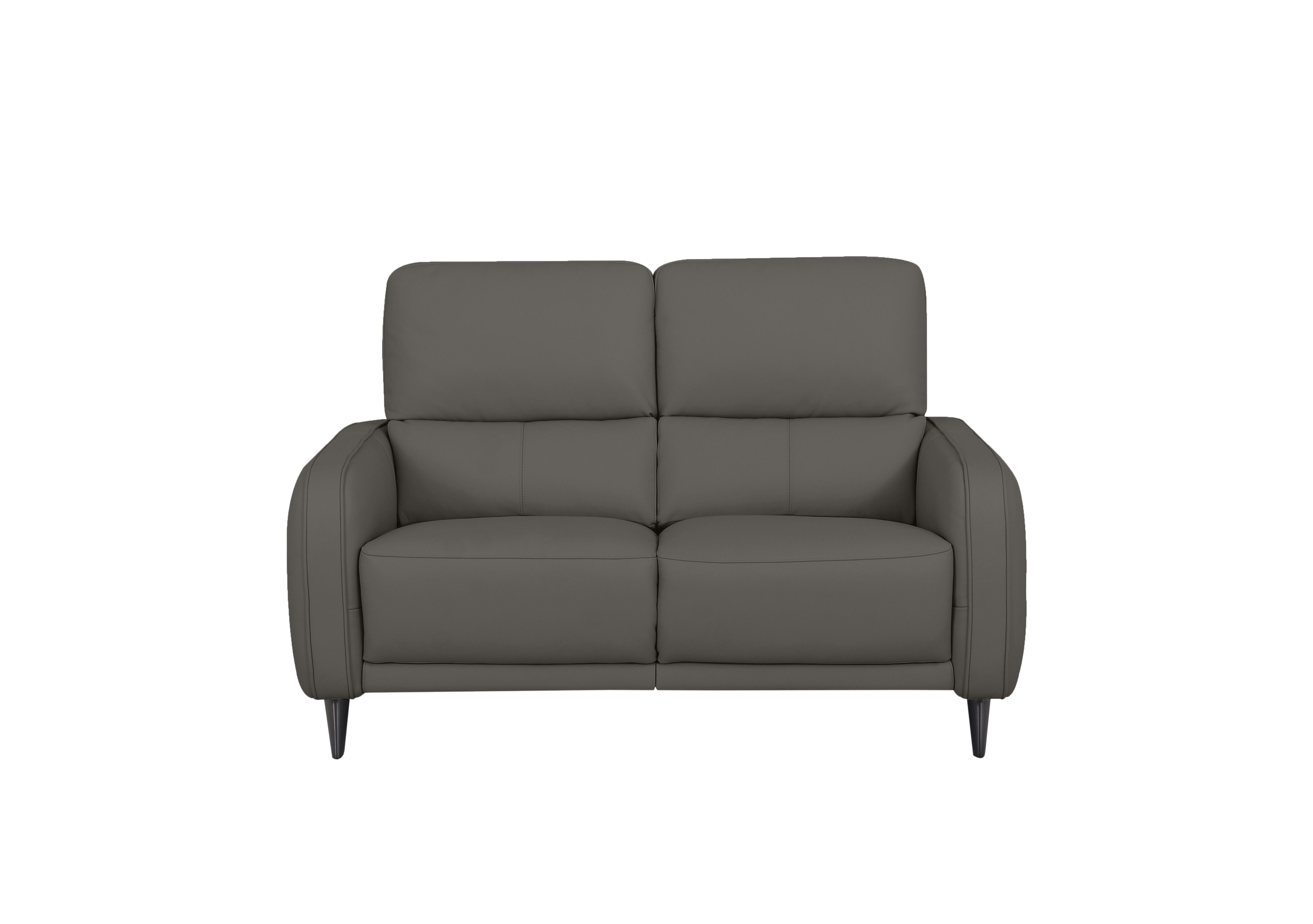 Logan 2 Seater Leather Sofa in Nn-515e Elephant Grey on Furniture Village