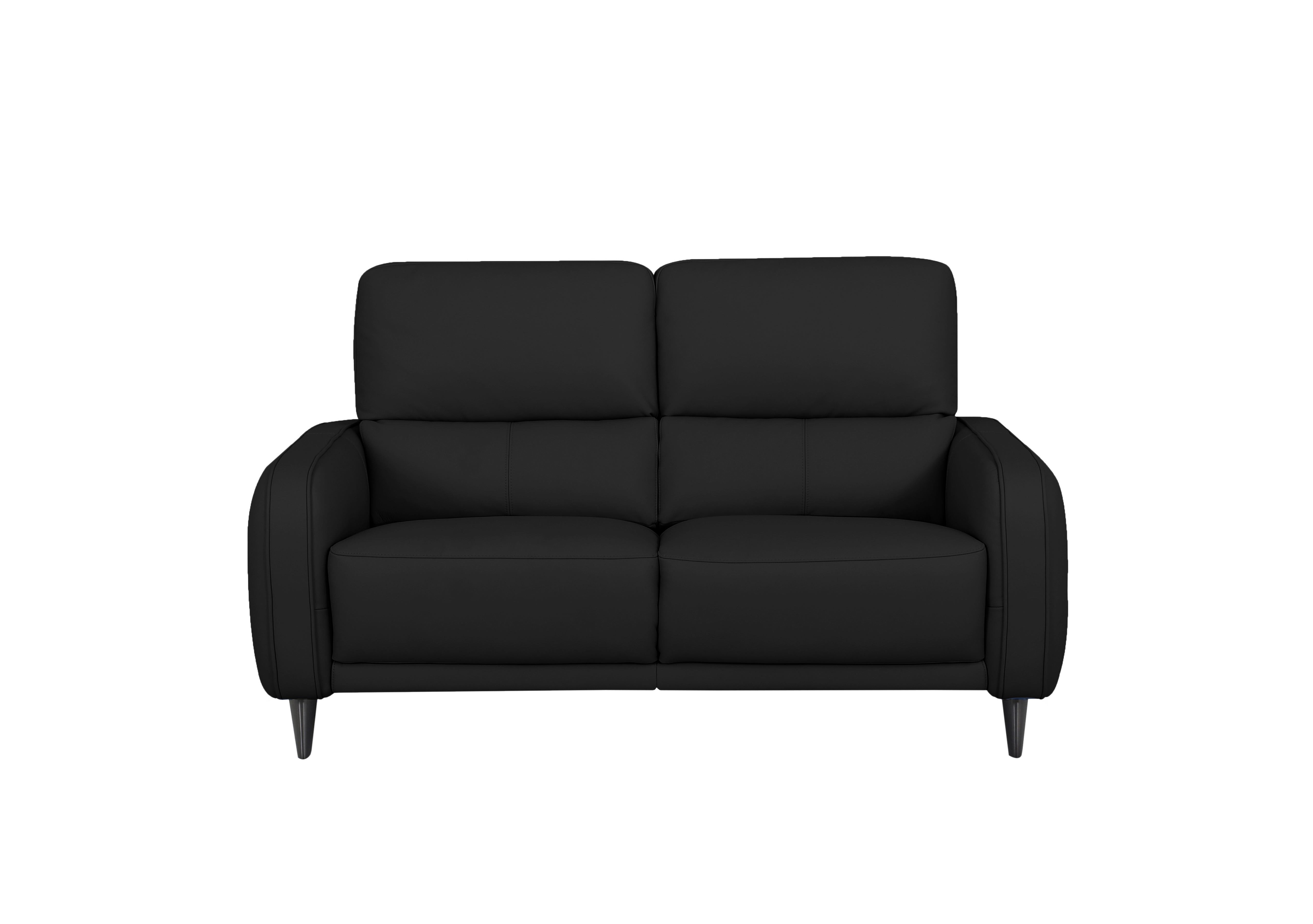 Logan 2.5 Seater Leather Sofa in Nn-514e Black on Furniture Village