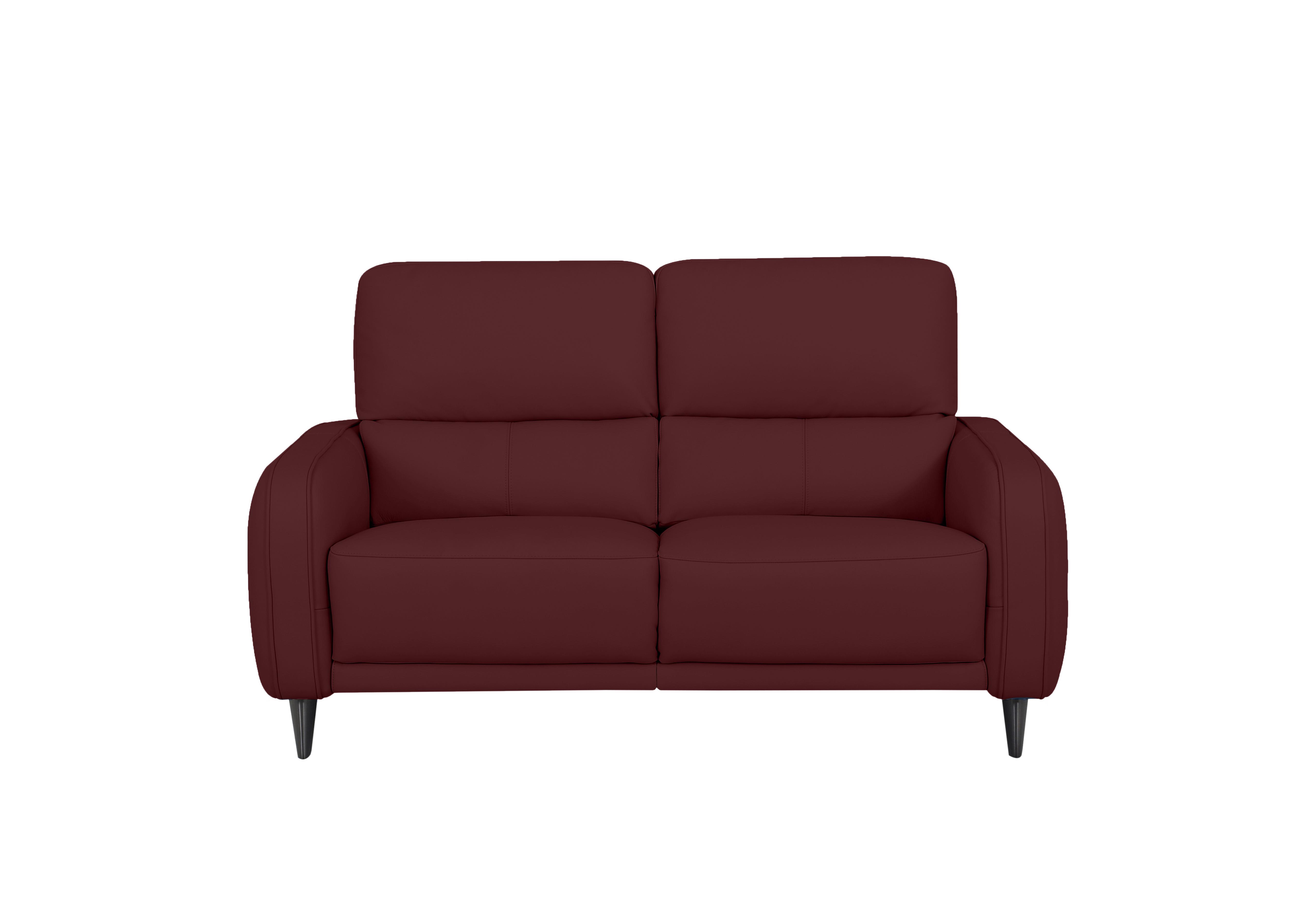 Logan 2.5 Seater Leather Sofa in Nn-569e Burgundy on Furniture Village
