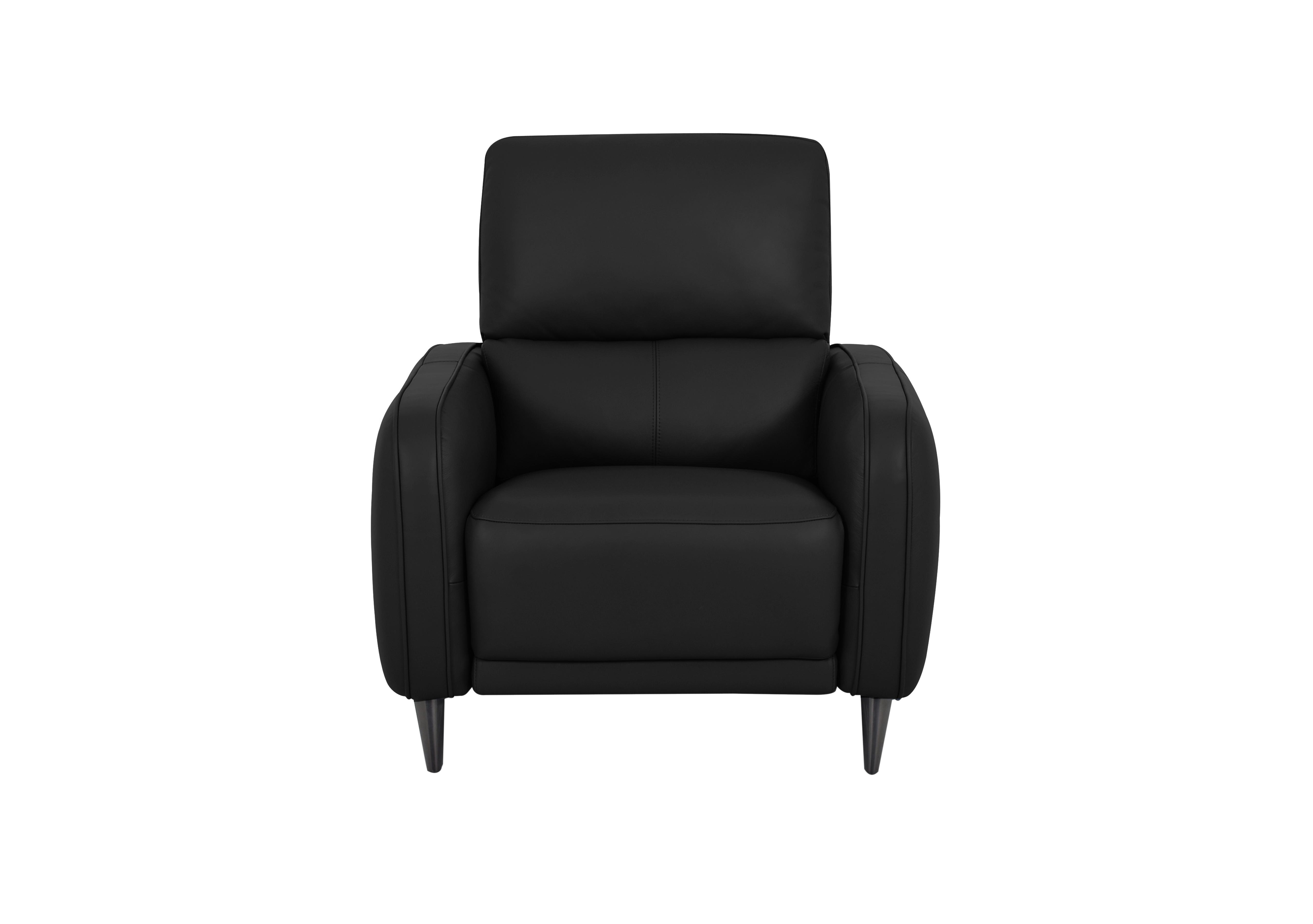 Logan Leather Chair in Nn-514e Black on Furniture Village