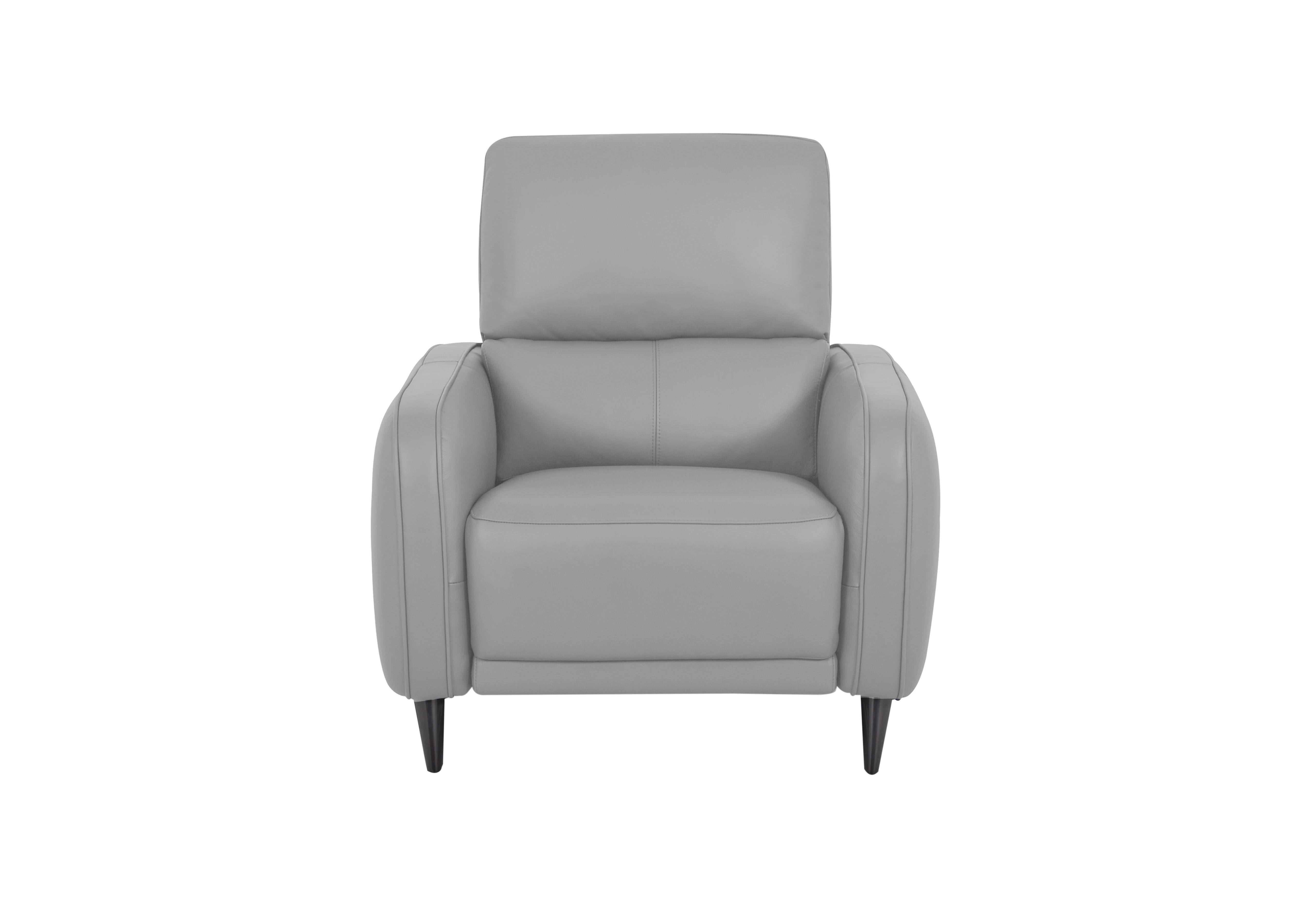 Logan Leather Chair in Nn-516e Light Grey on Furniture Village