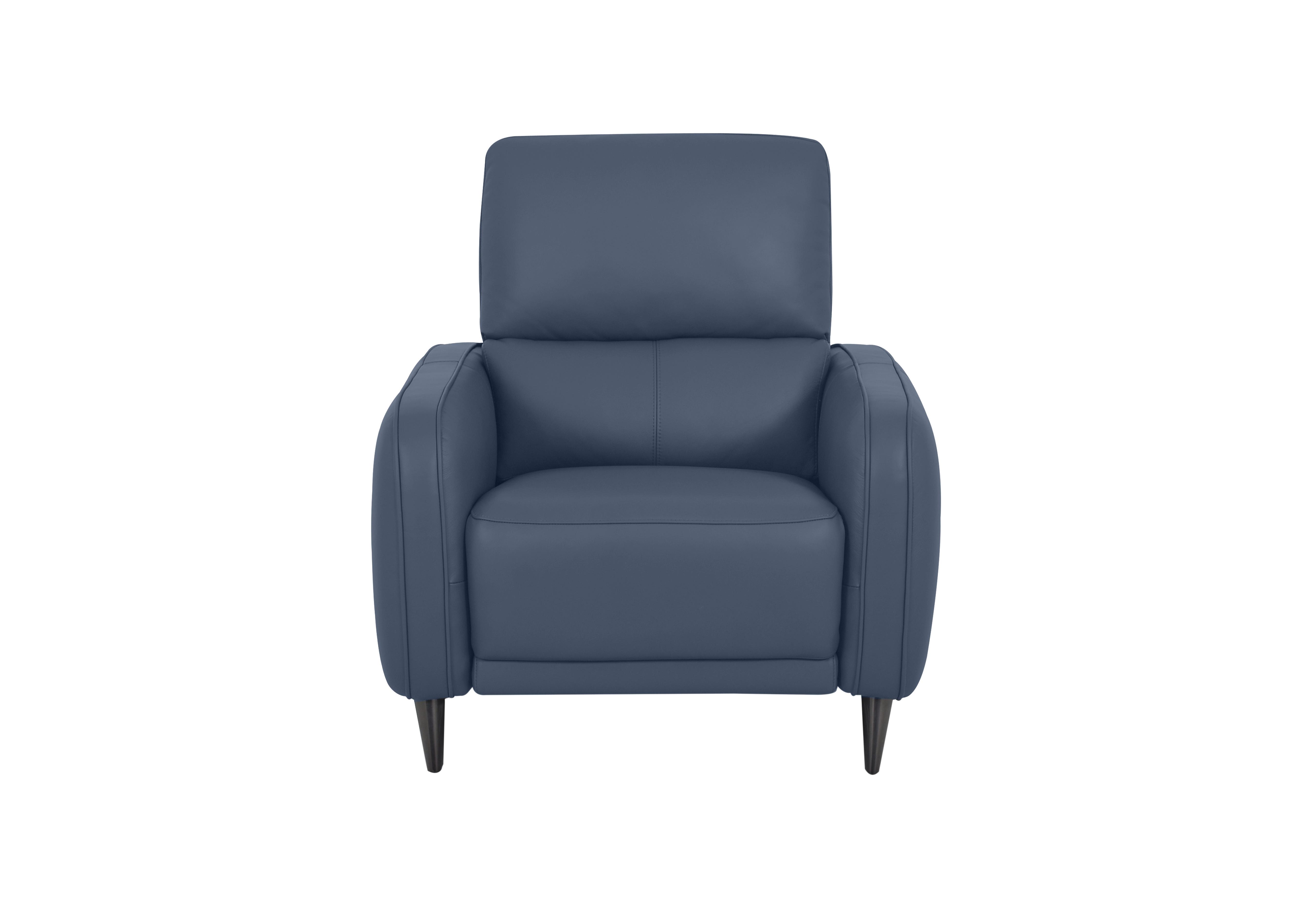 Logan Leather Chair in Np-518e Ocean Blue on Furniture Village