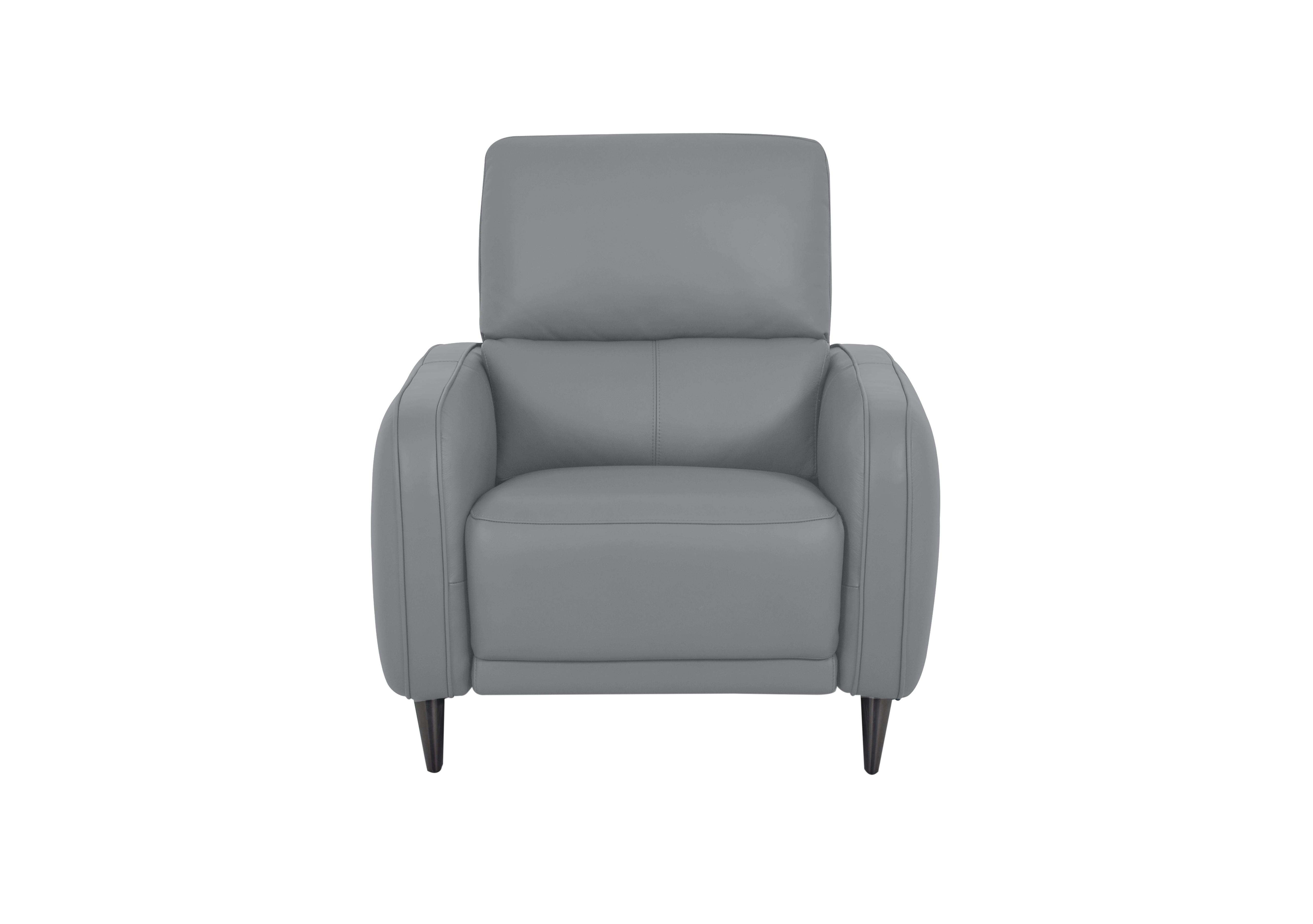 Logan Leather Chair in Np-605e Paloma Grey on Furniture Village