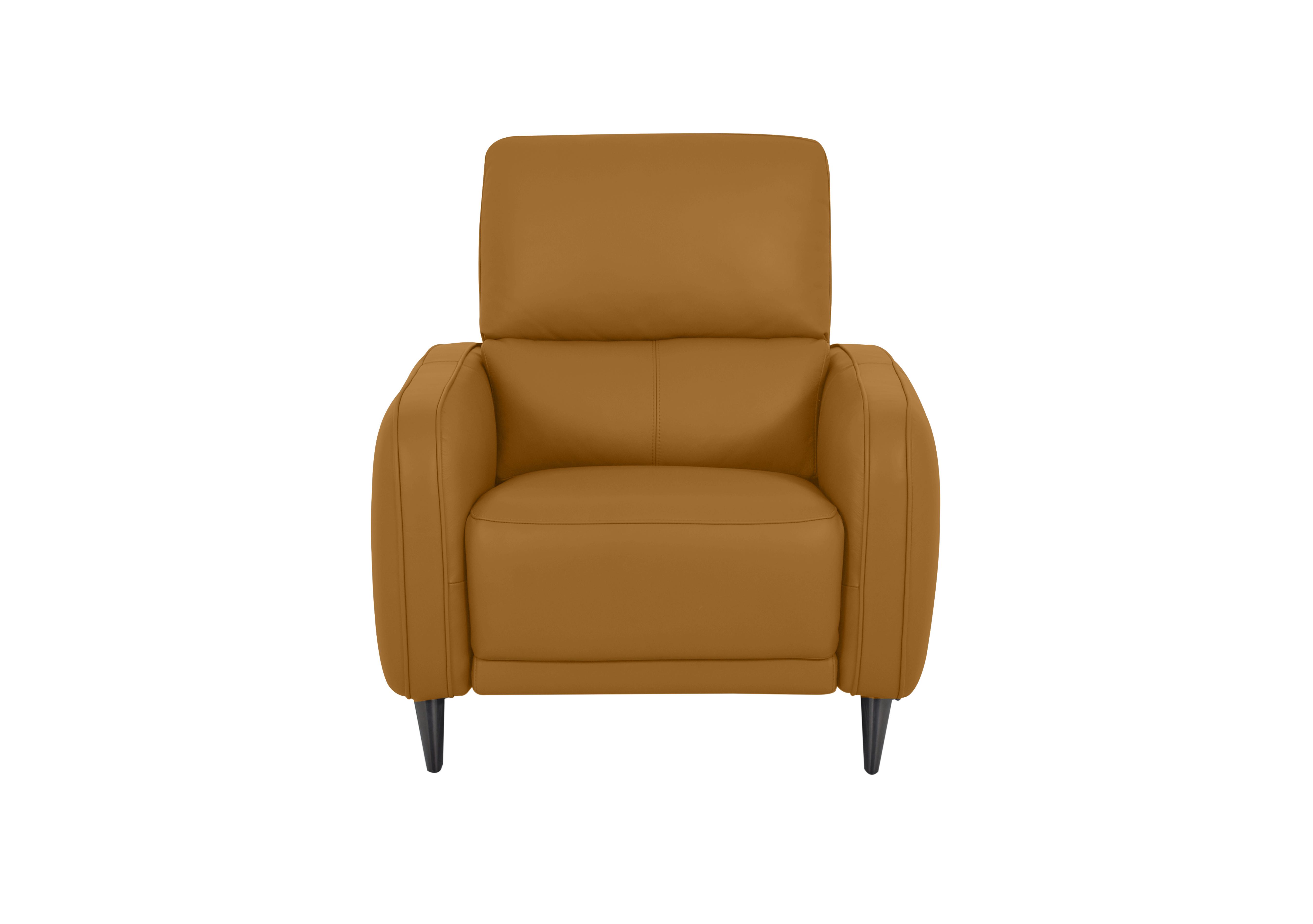 Logan Leather Chair in Np-606e Honey Yellow on Furniture Village