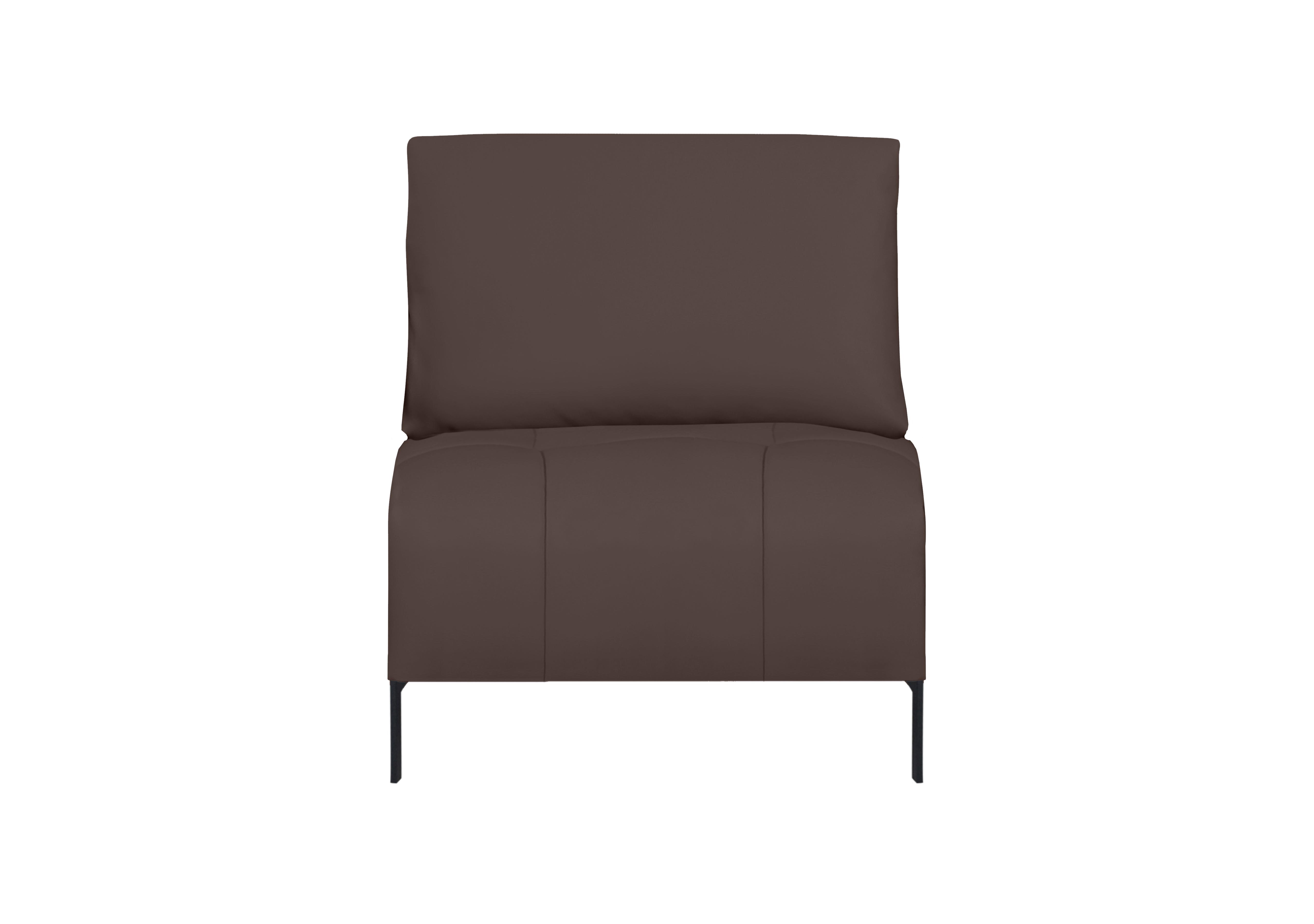 Lawson Leather 1.5 Seater Armless Unit in Nn-512e Cacao Brown on Furniture Village