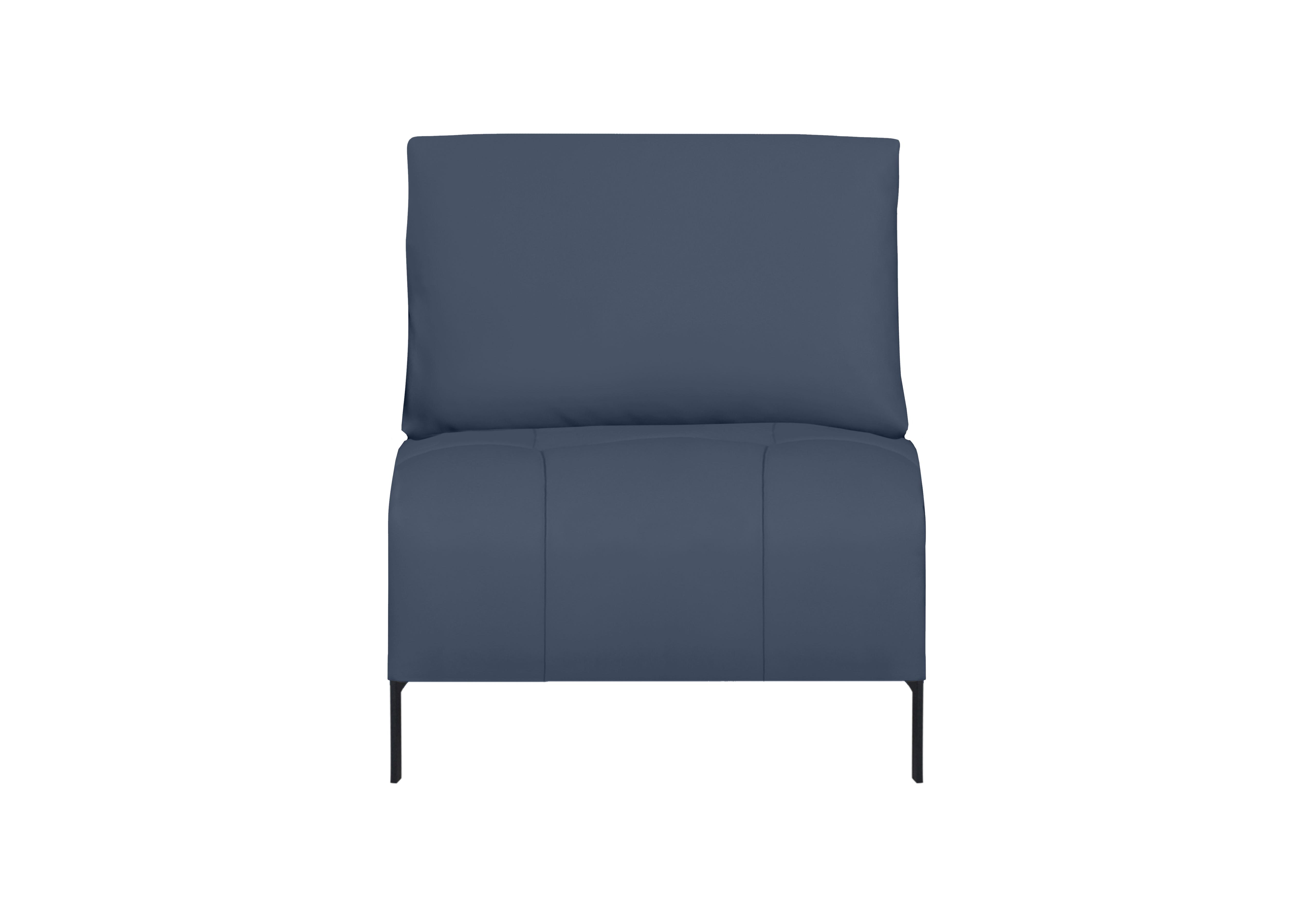 Lawson Leather 1.5 Seater Armless Unit in Np-518e Ocean Blue on Furniture Village