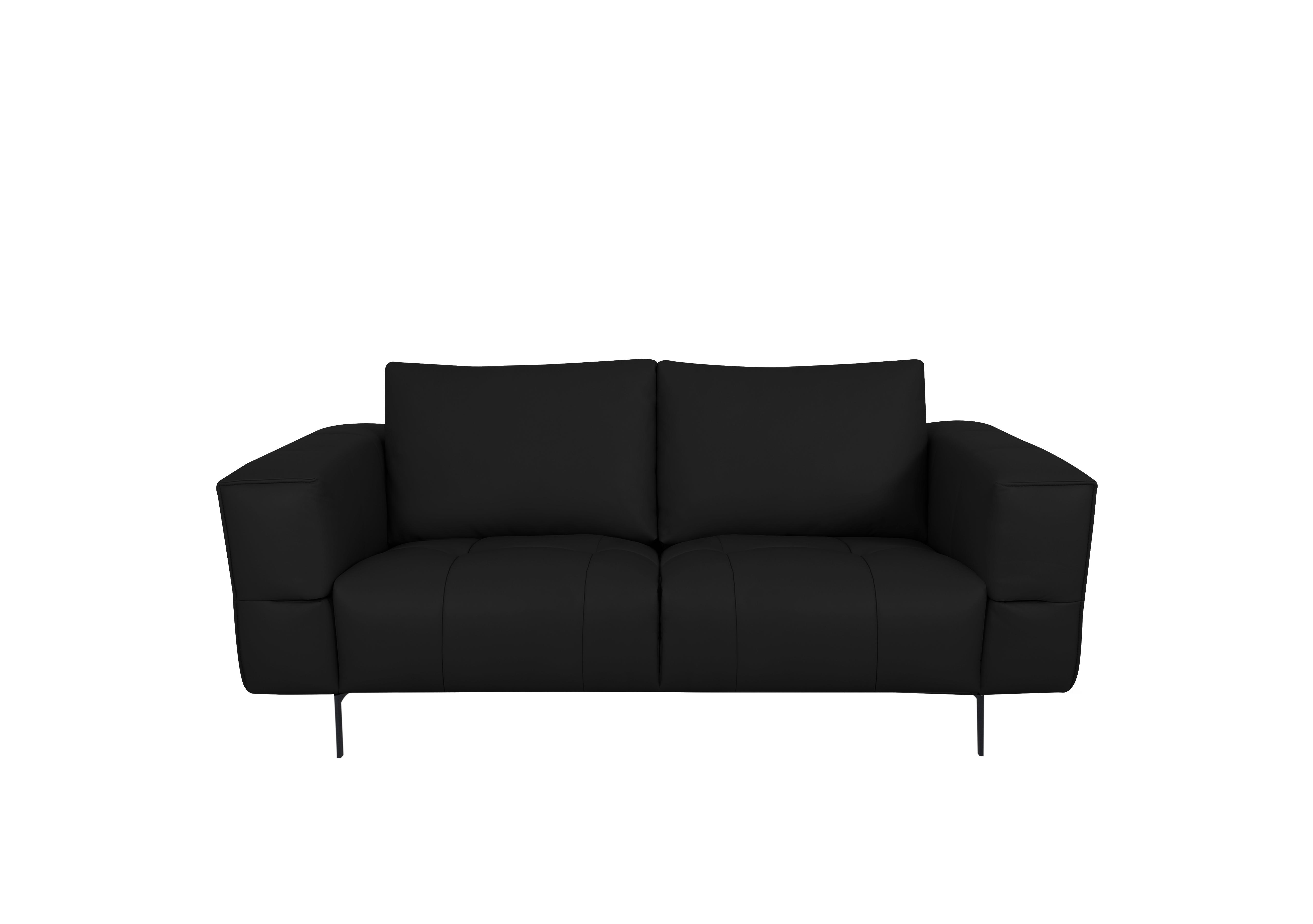 Lawson 2 Seater Leather Sofa in Nn-514e Black on Furniture Village