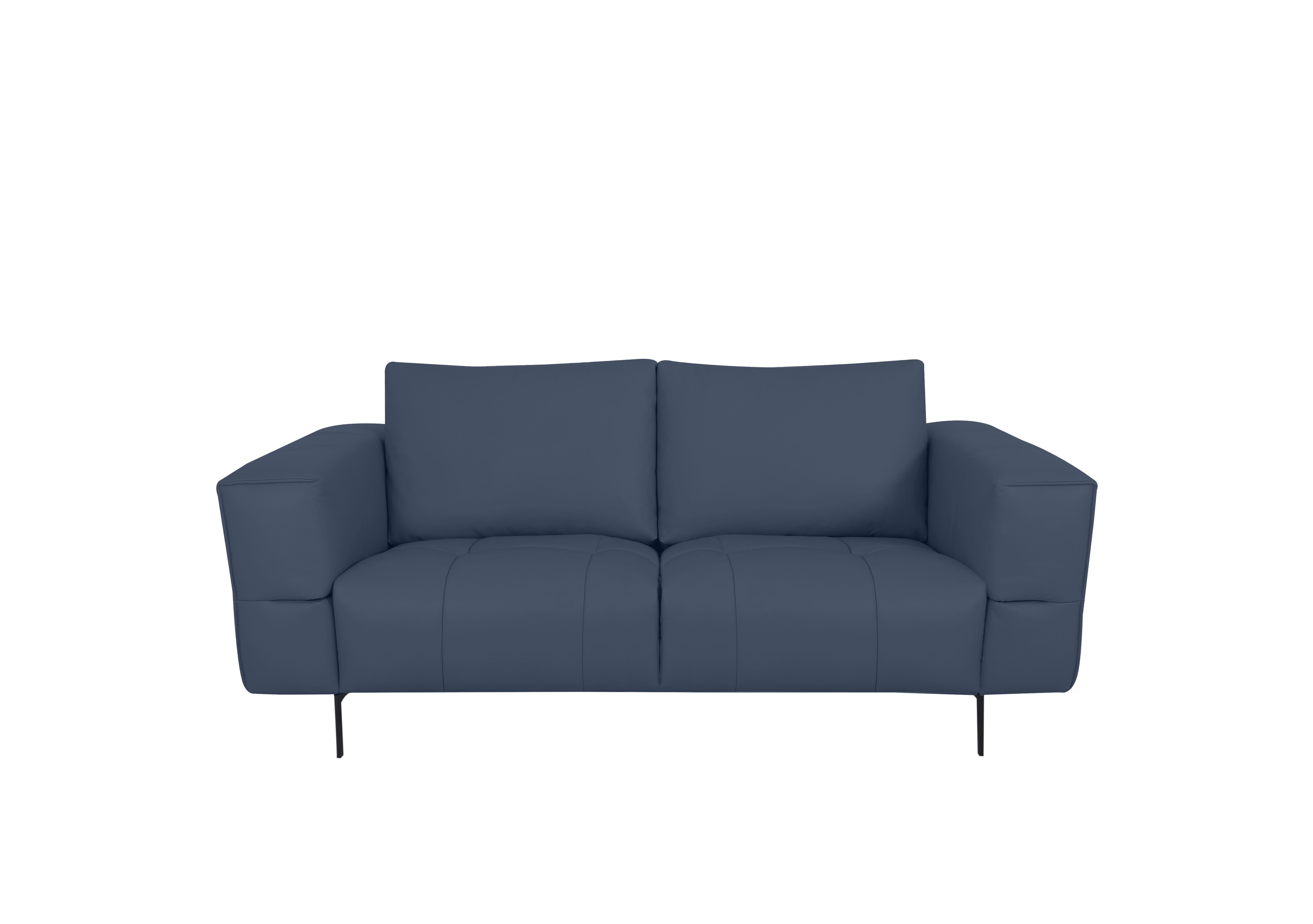 Lawson 2 Seater Leather Sofa in Nn-518e Ocean Blue on Furniture Village
