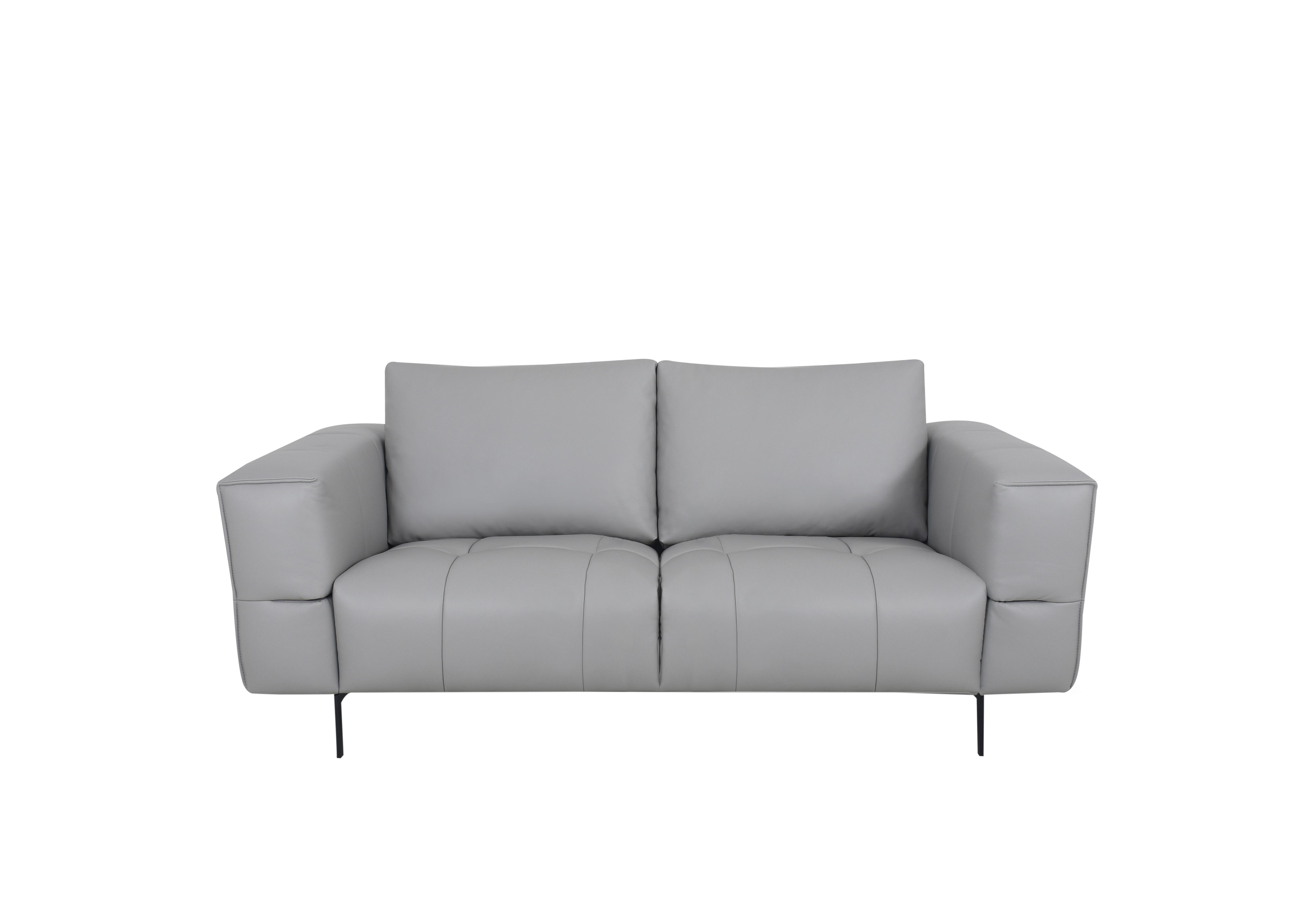 Lawson 2 Seater Leather Sofa in Np-516e Light Grey on Furniture Village