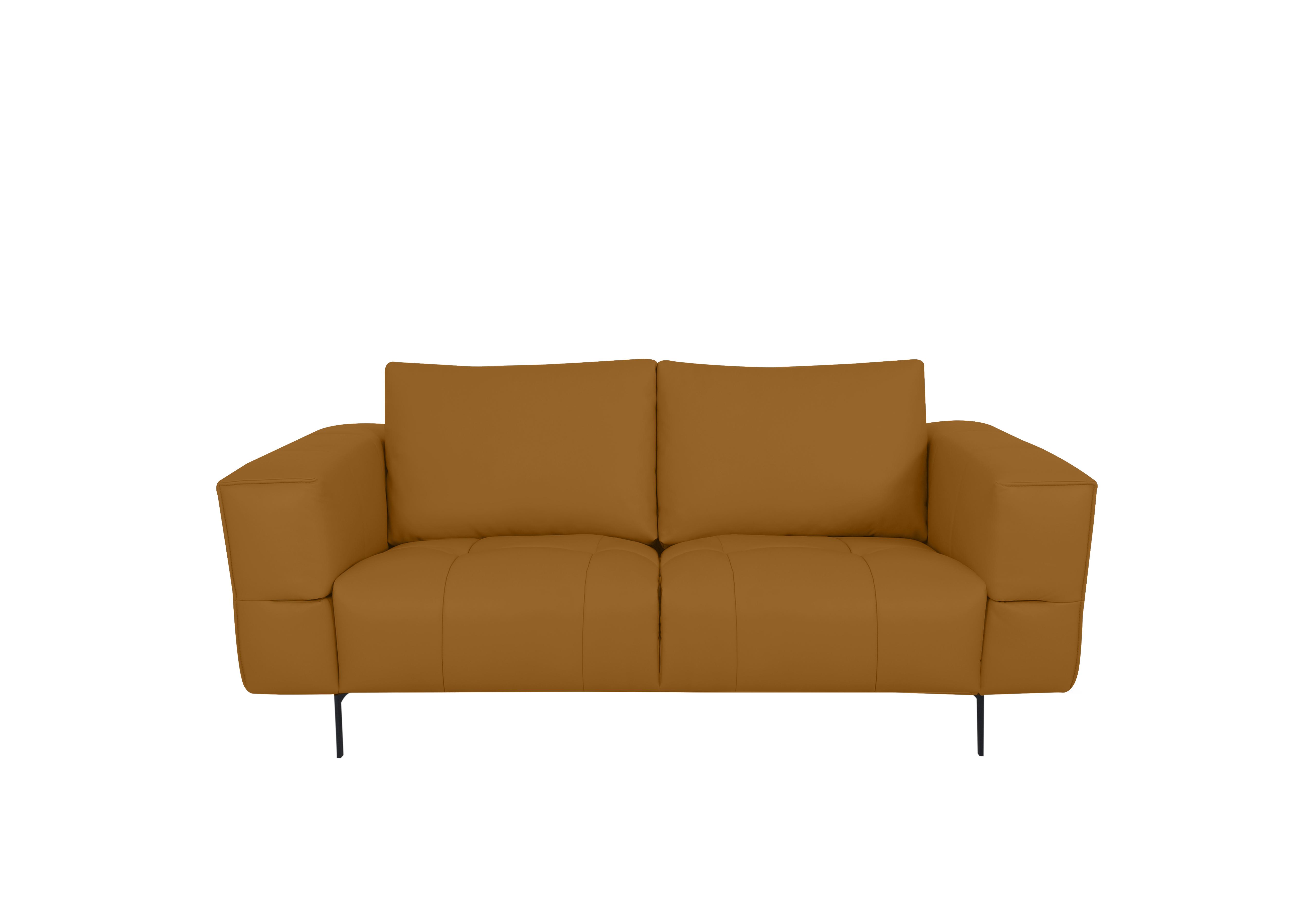 Lawson 2 Seater Leather Sofa in Np-606e Honey Yellow on Furniture Village