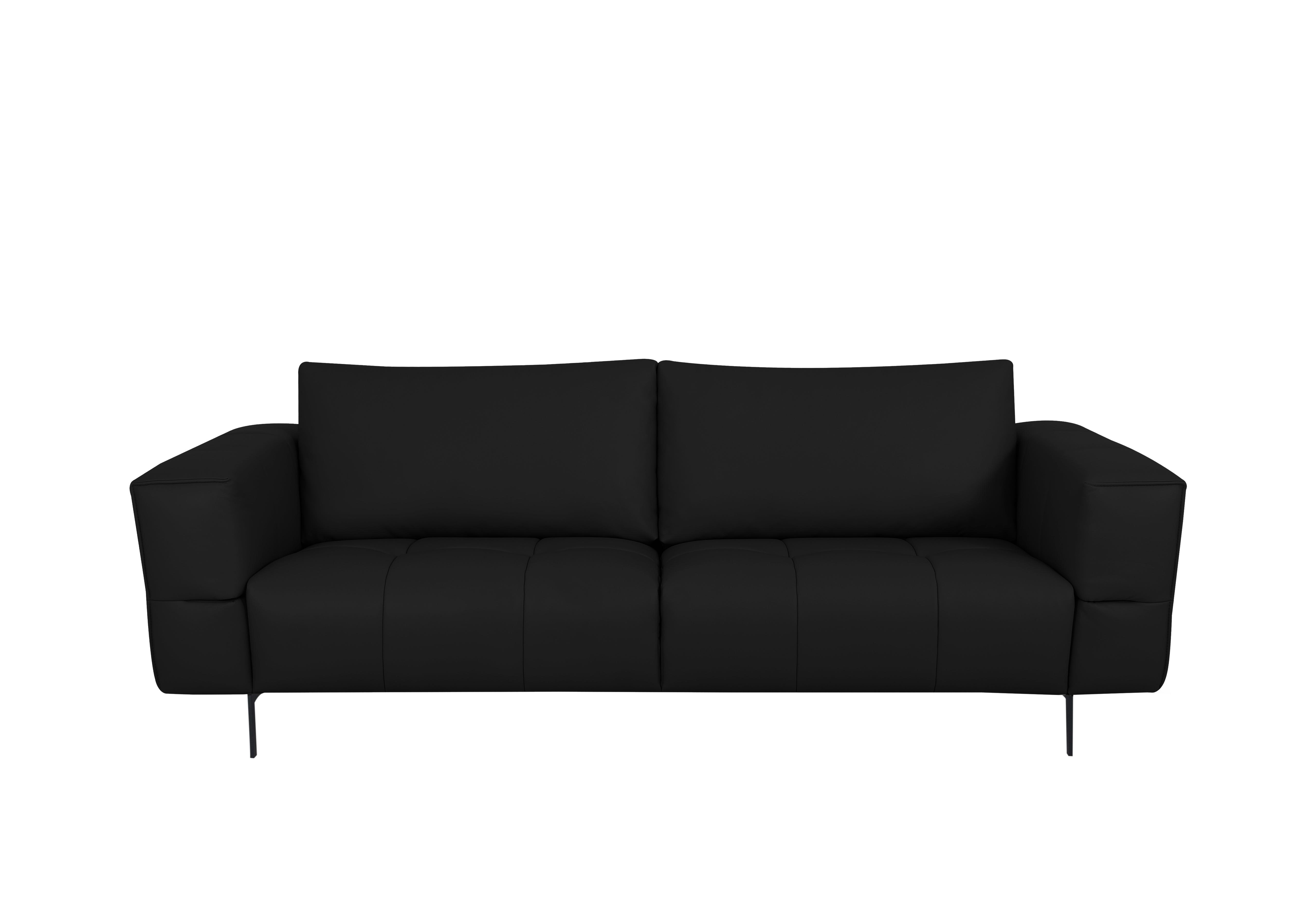Lawson 3 Seater Leather Sofa in Nn-514e Black on Furniture Village