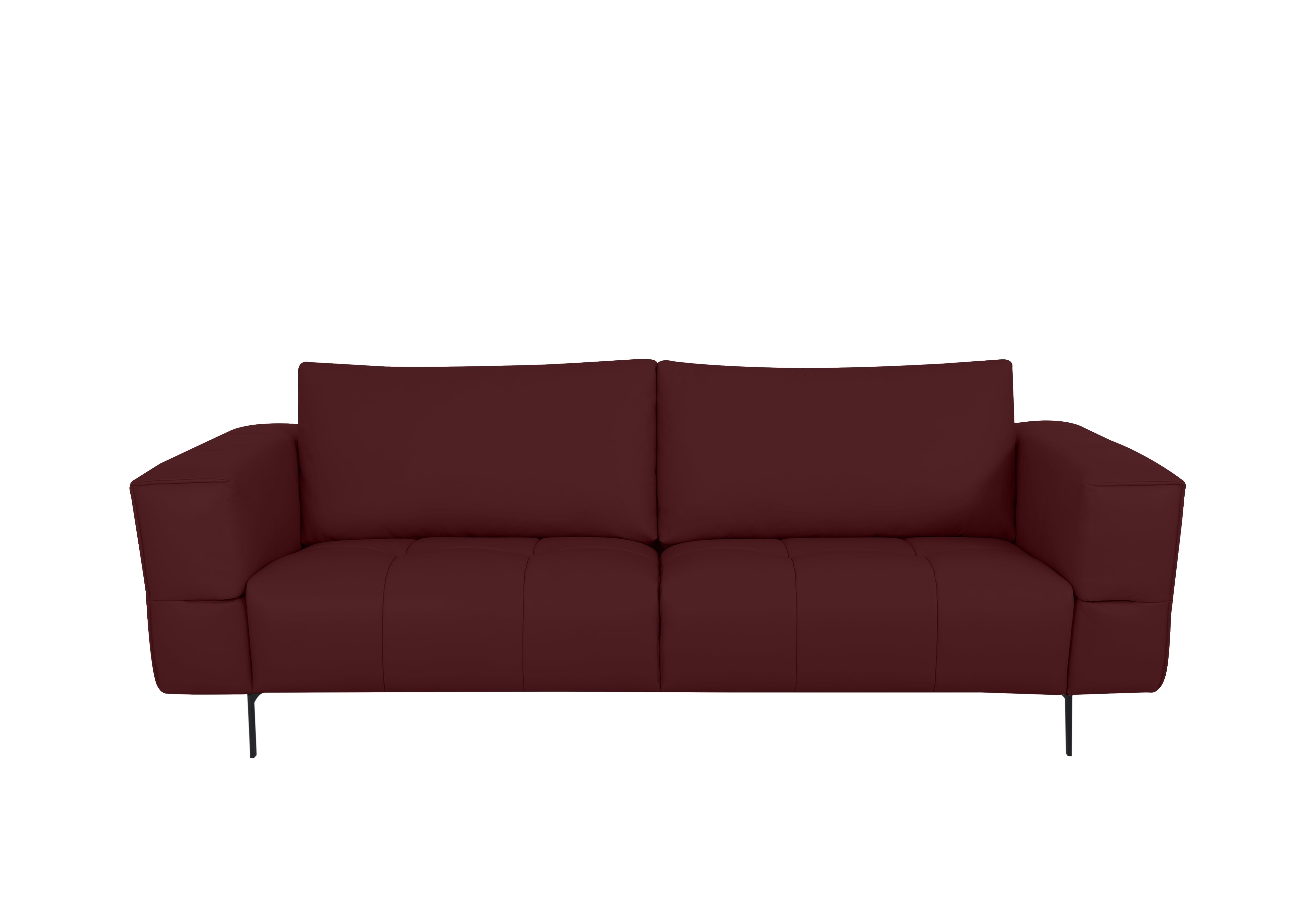 Lawson 3 Seater Leather Sofa in Nn-569e Burgundy on Furniture Village