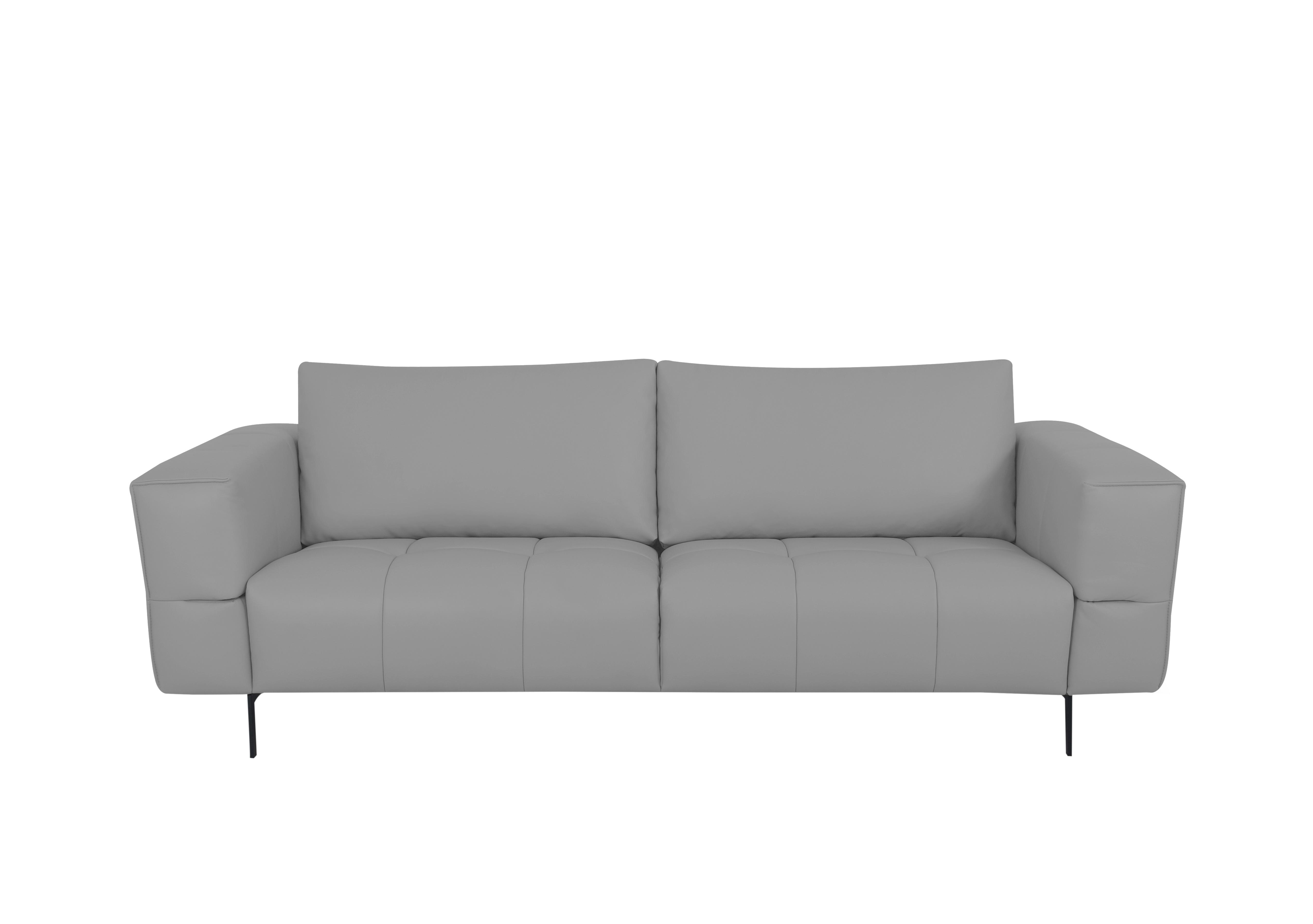 Lawson 3 Seater Leather Sofa in Np-516e Light Grey on Furniture Village