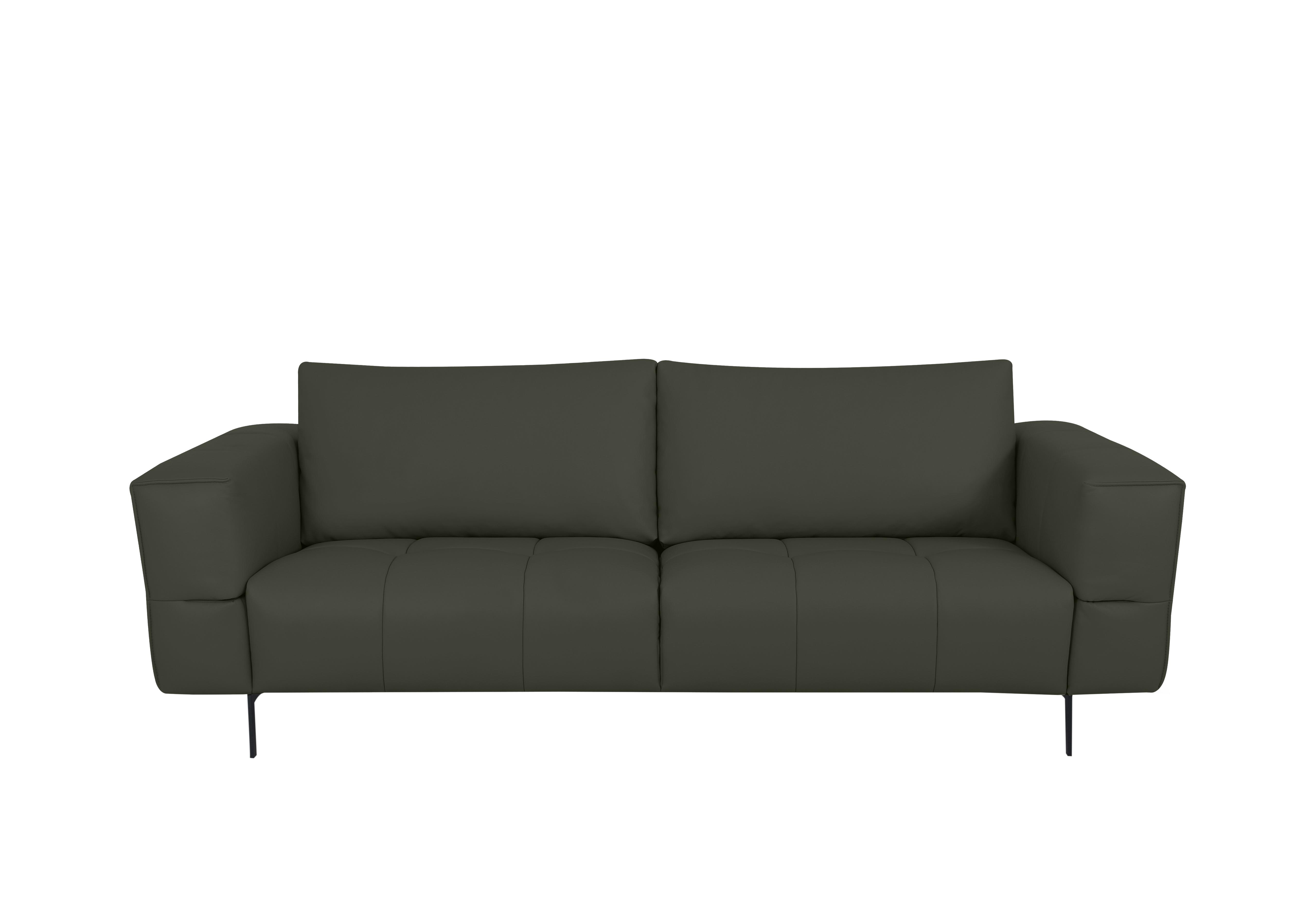 Lawson 3 Seater Leather Sofa in Np-548e Dark Olive on Furniture Village