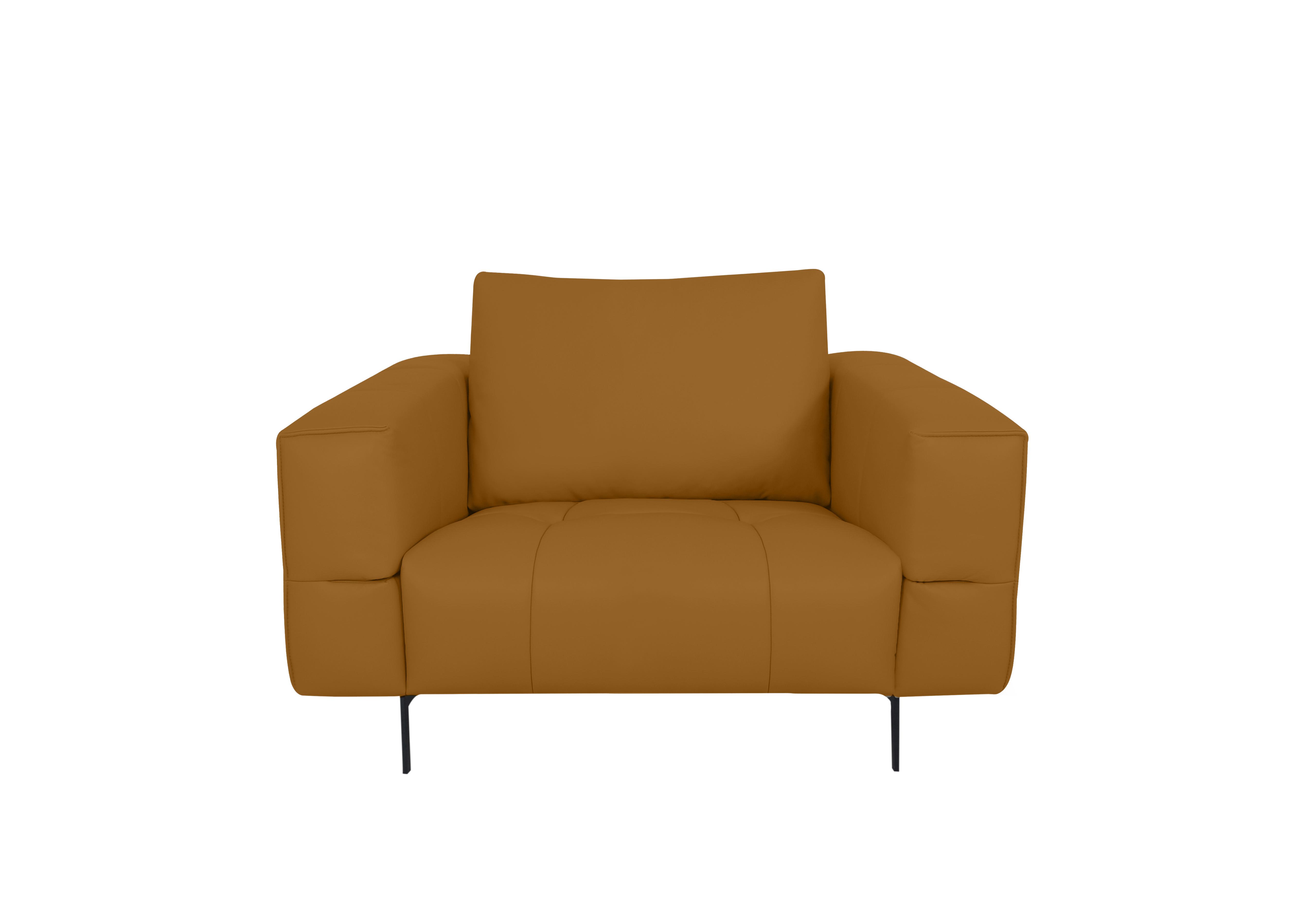 Lawson Leather Armchair in Np-606e Honey Yellow on Furniture Village