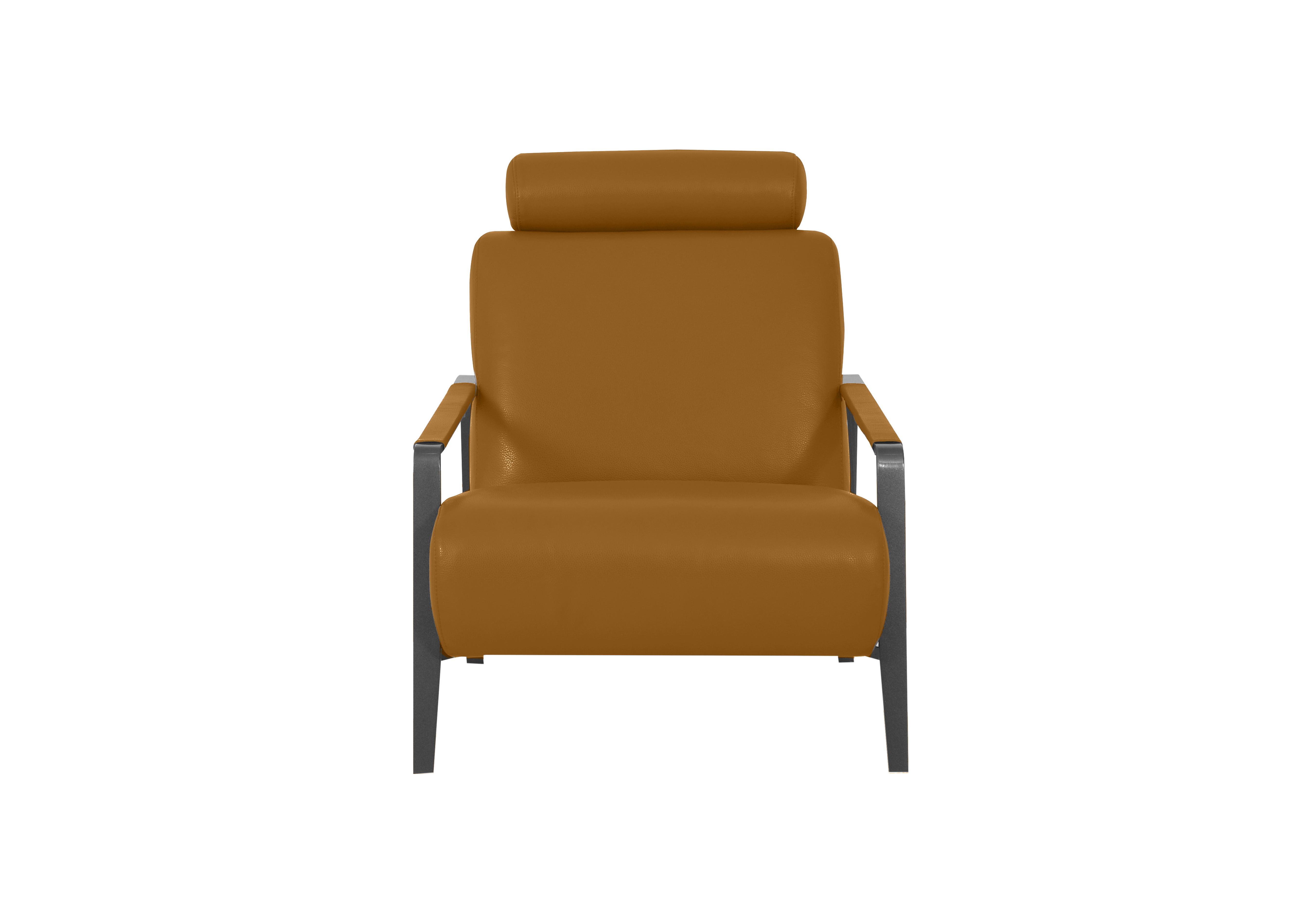 Lawson Leather Accent Chair in Np-606e Honey Yellow on Furniture Village