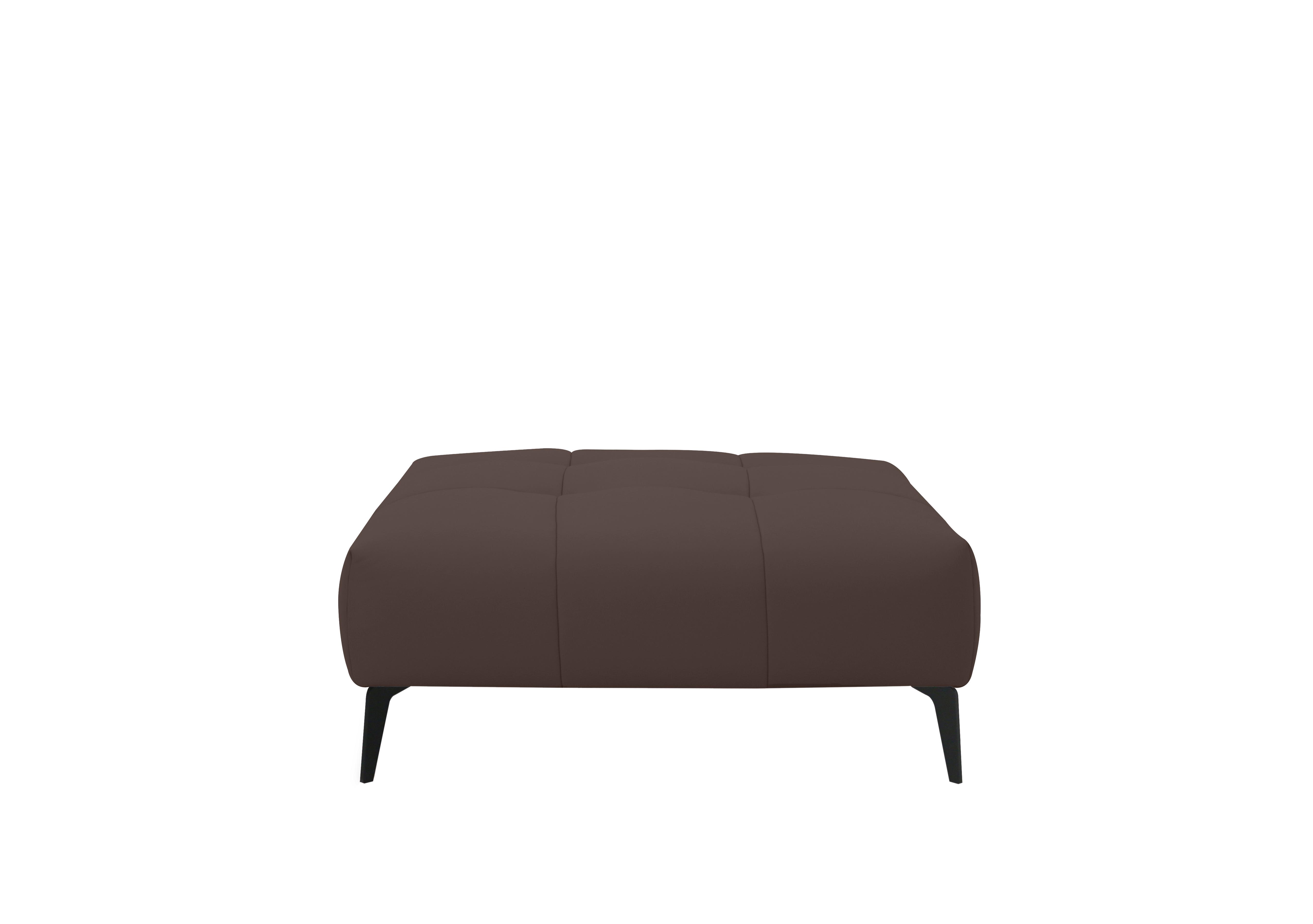 Lawson Leather Footstool in Nn-512e Cacao Brown on Furniture Village