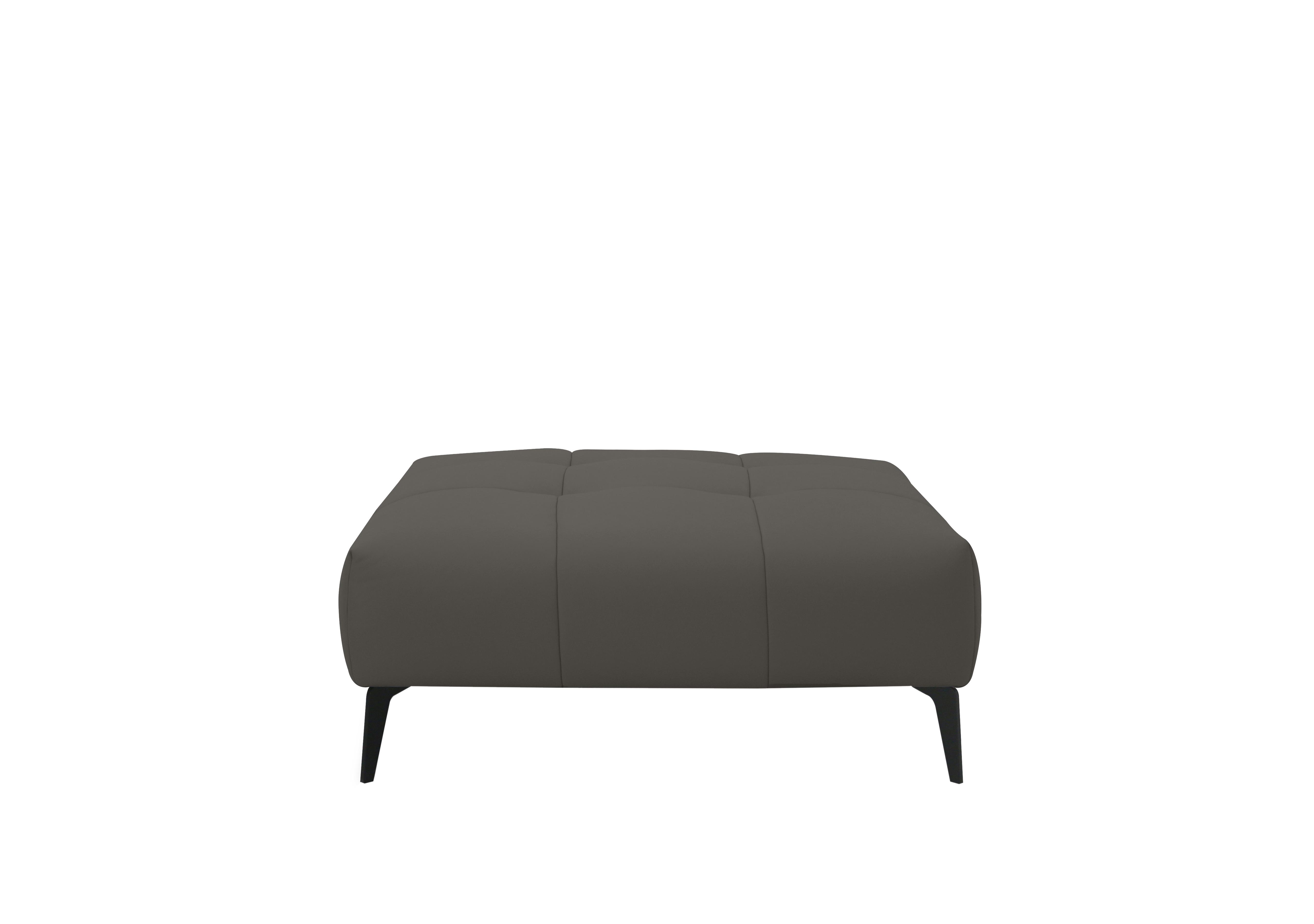 Lawson Leather Footstool in Nn-515e Elephant Grey on Furniture Village