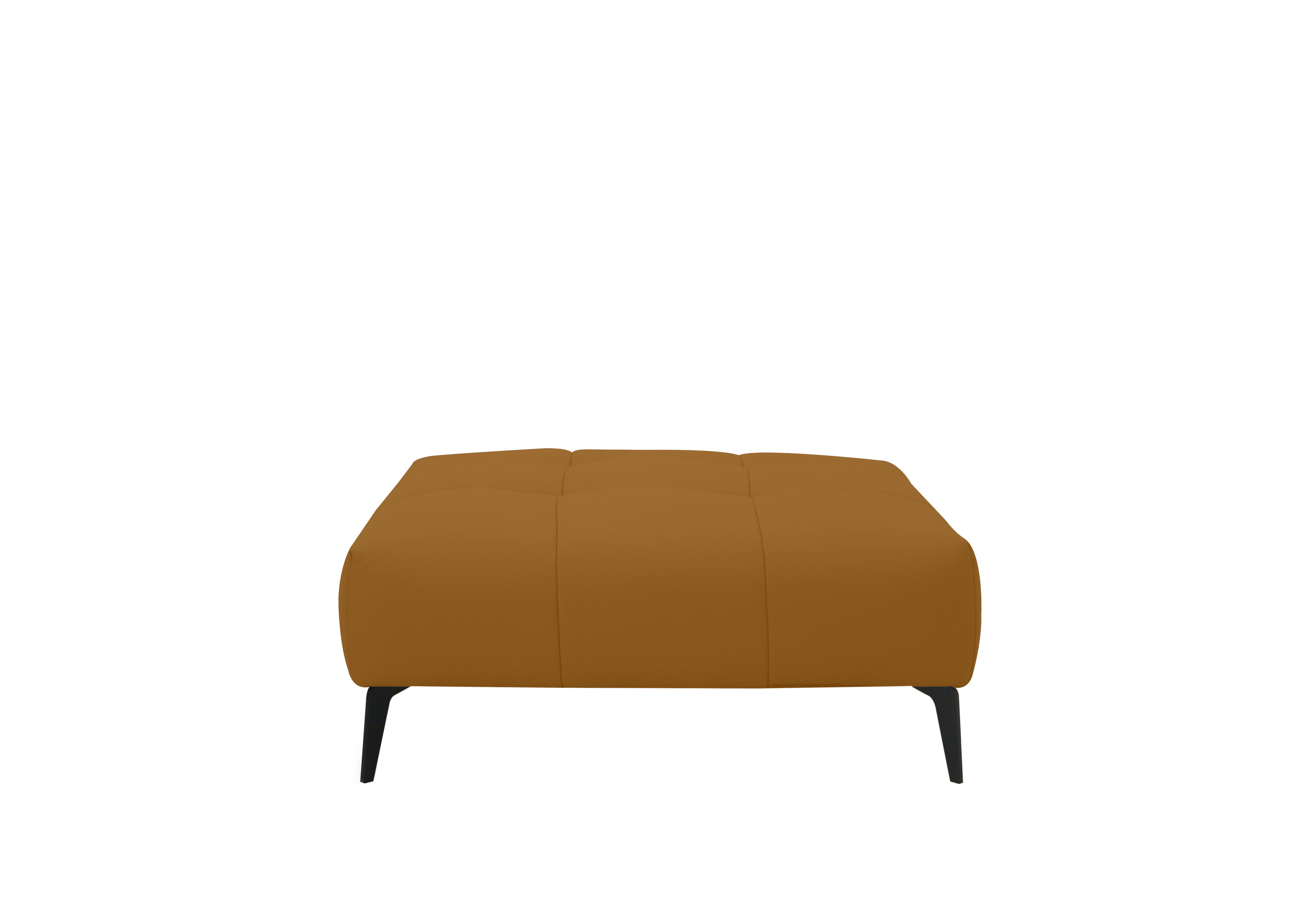 Lawson Leather Footstool in Np-606e Honey Yellow on Furniture Village