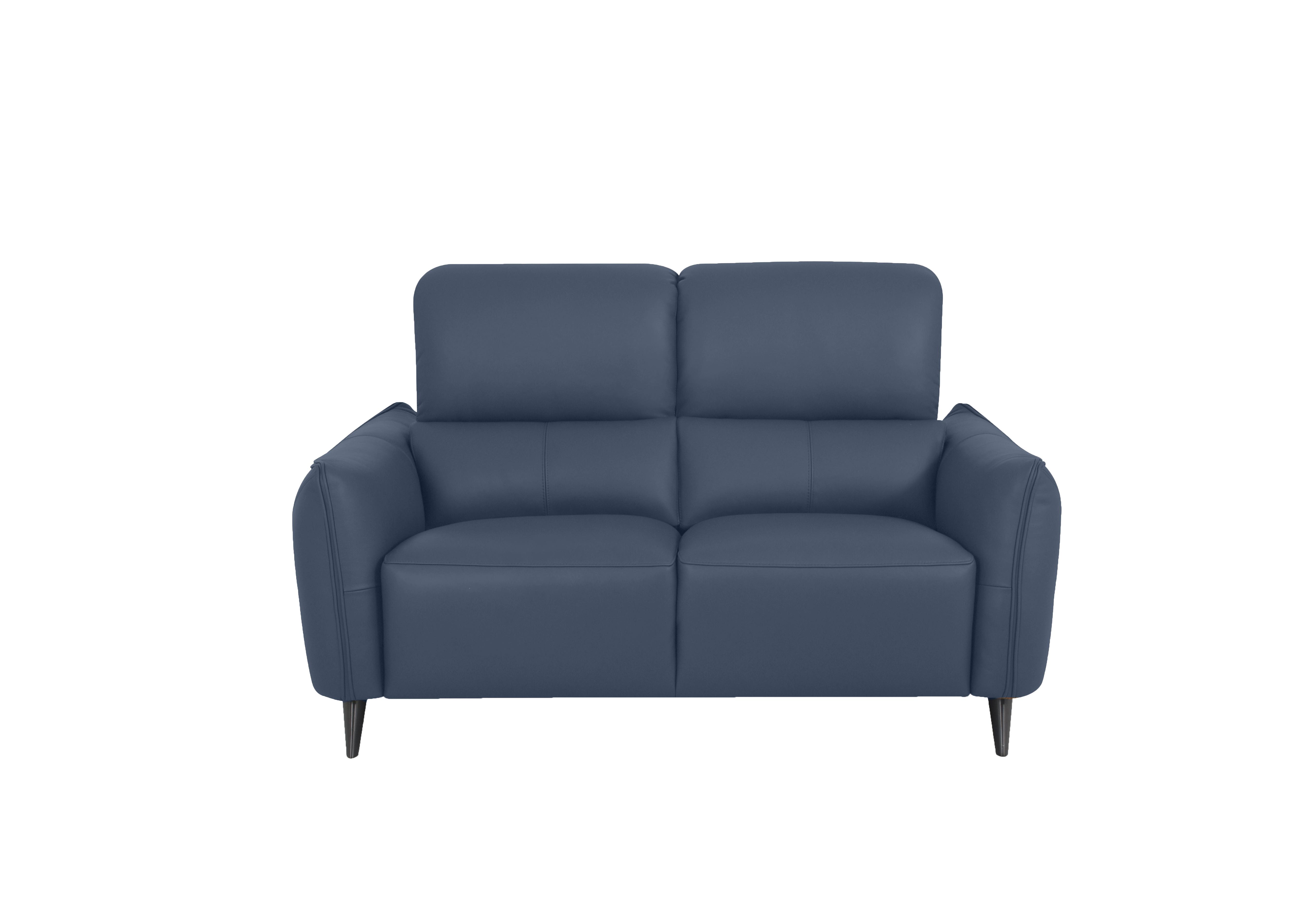 Maddox 2 Seater Leather Sofa in Nn-518e Ocean Blue on Furniture Village