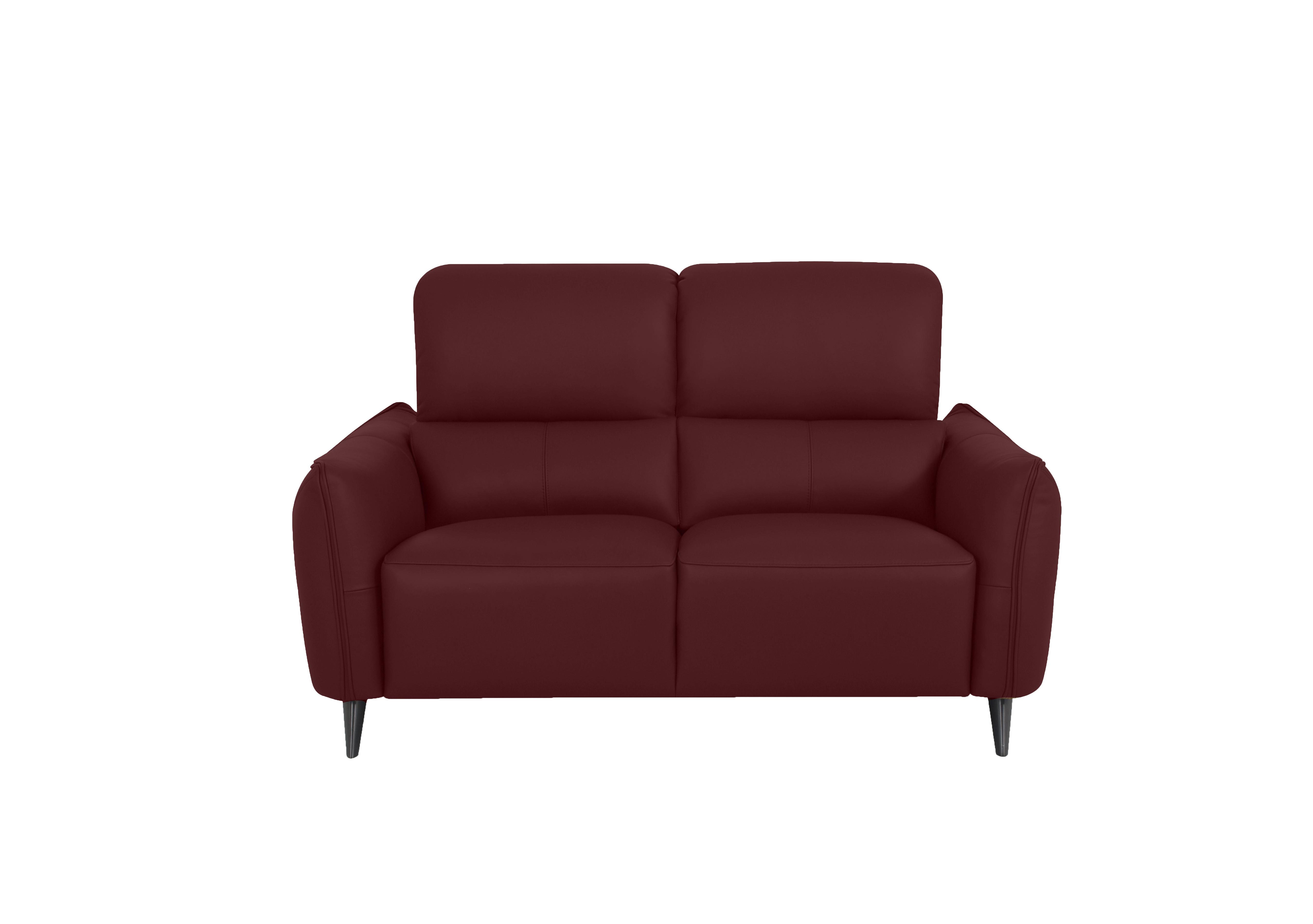 Maddox 2 Seater Leather Sofa in Nn-569e Burgundy on Furniture Village