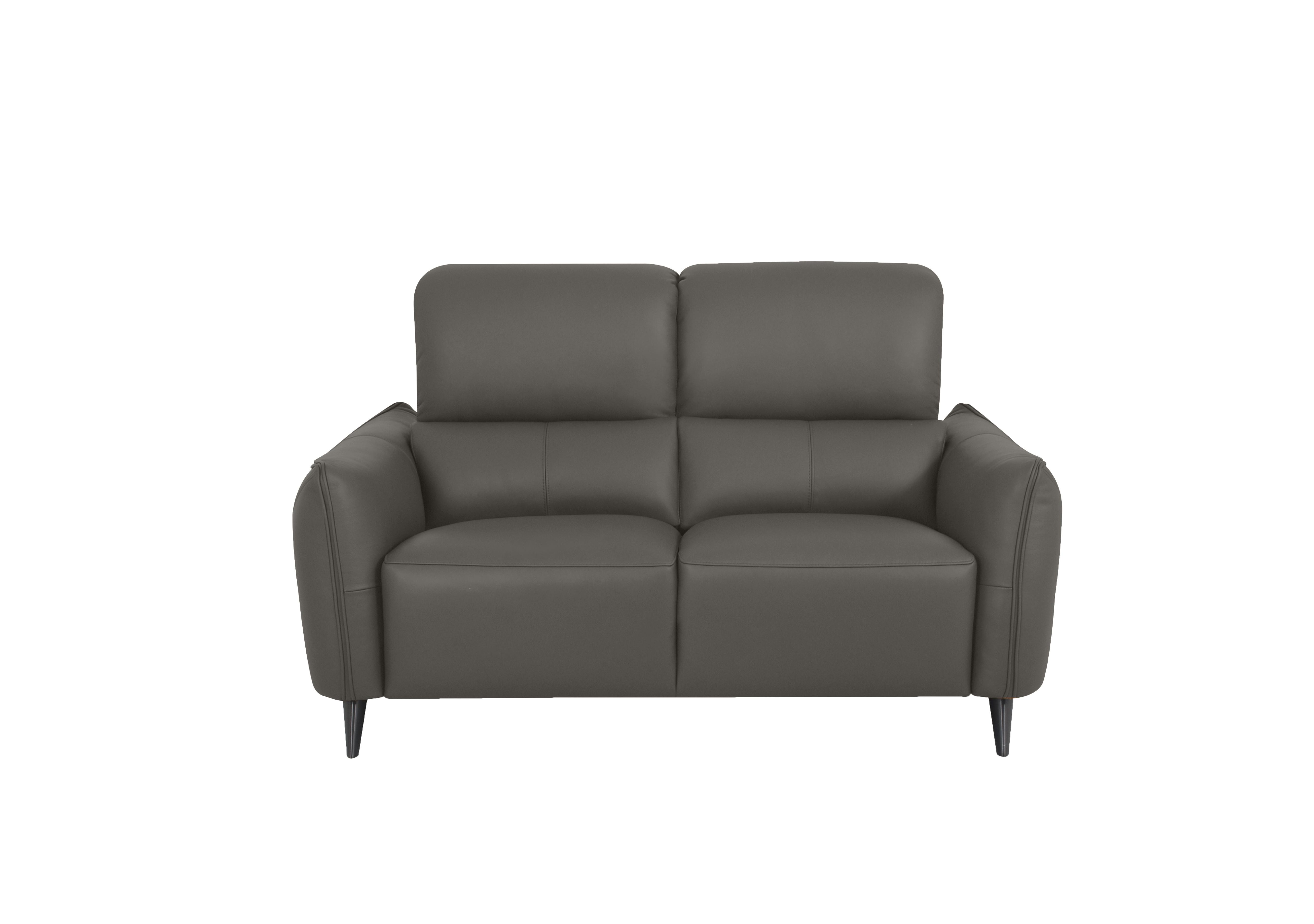 Maddox 2 Seater Leather Sofa in Np-515e Elephant Grey on Furniture Village