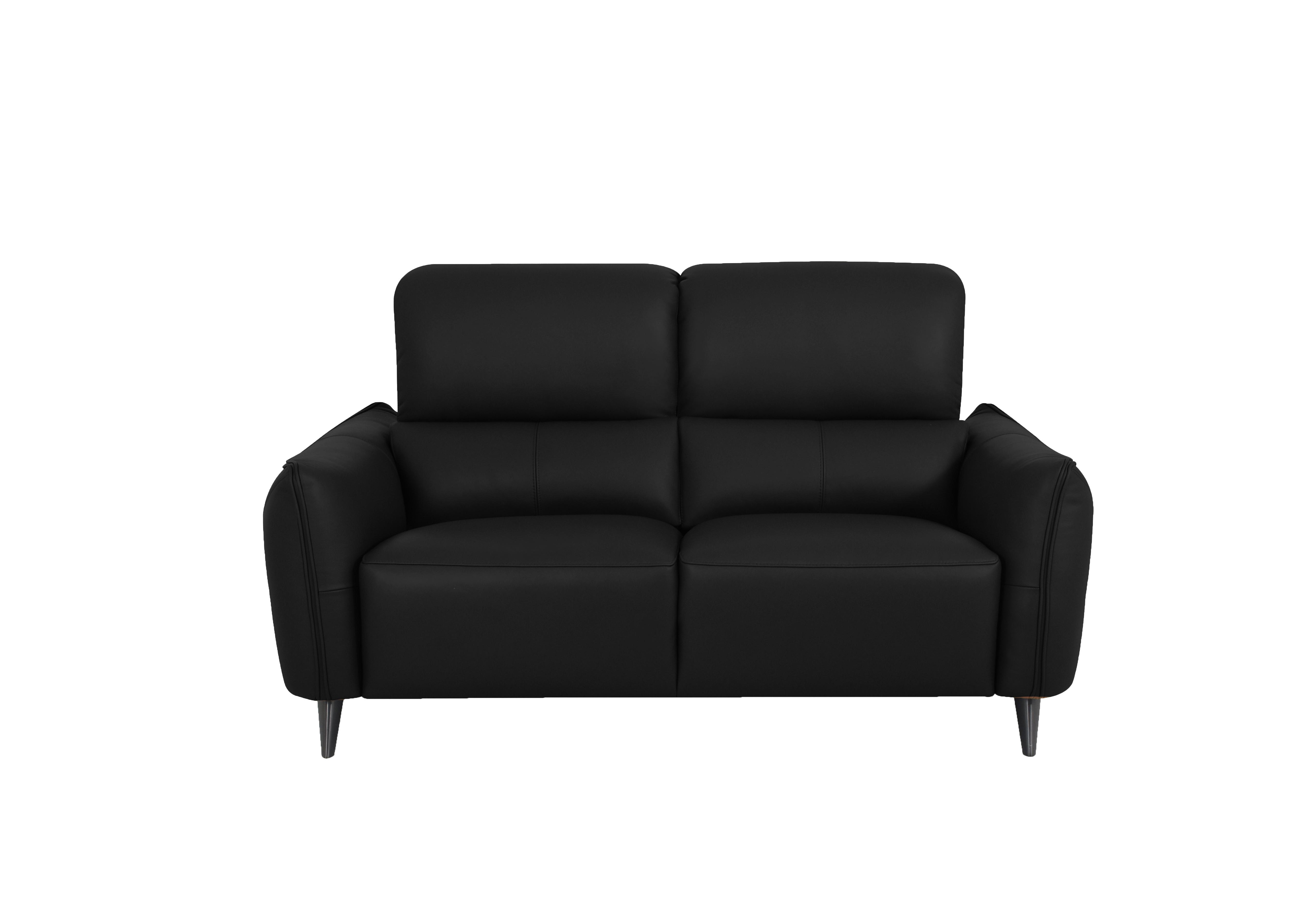 Maddox 2.5 Seater Leather Sofa in Nn-514e Black on Furniture Village