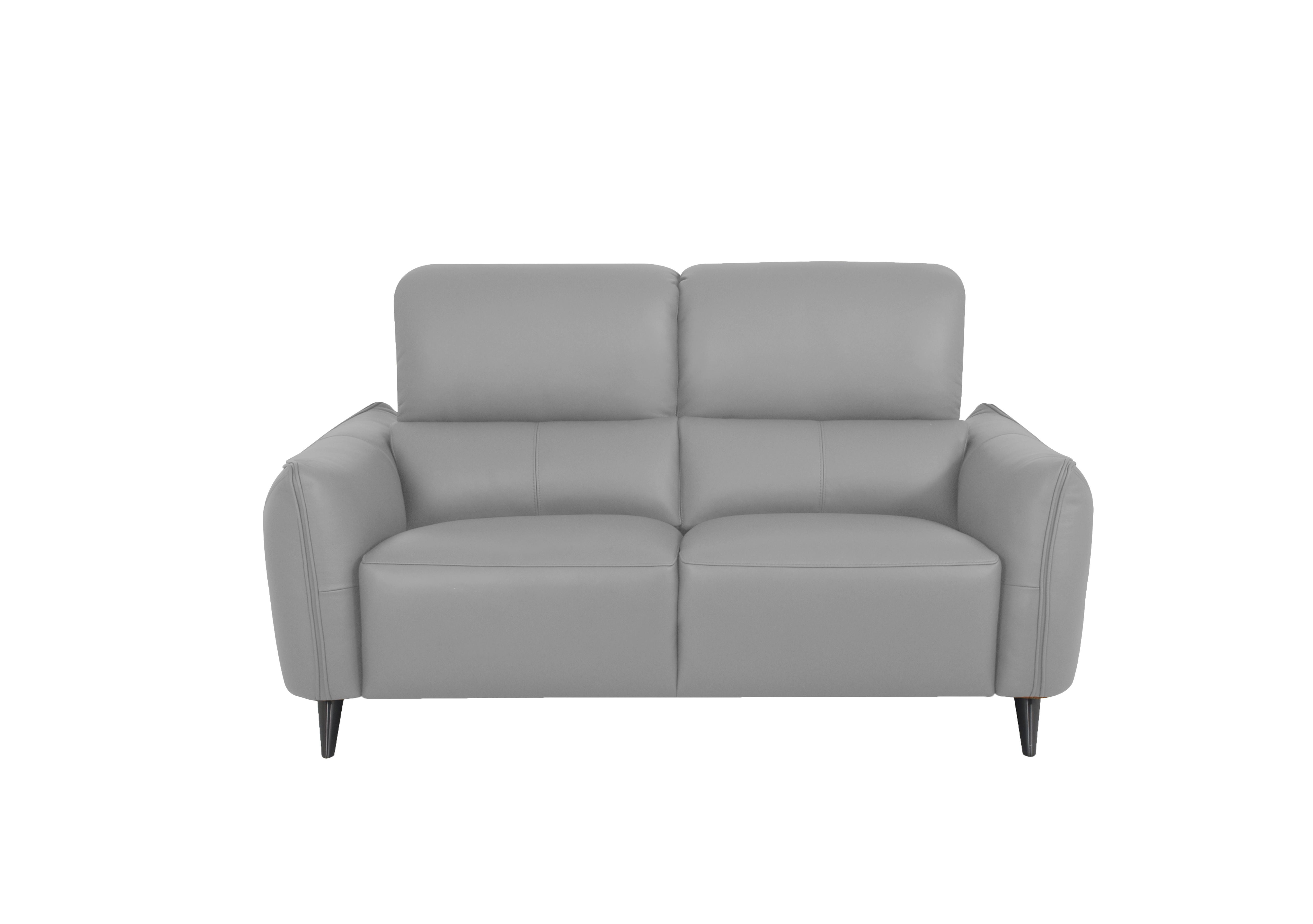 Maddox 2.5 Seater Leather Sofa in Nn-516e Light Grey on Furniture Village