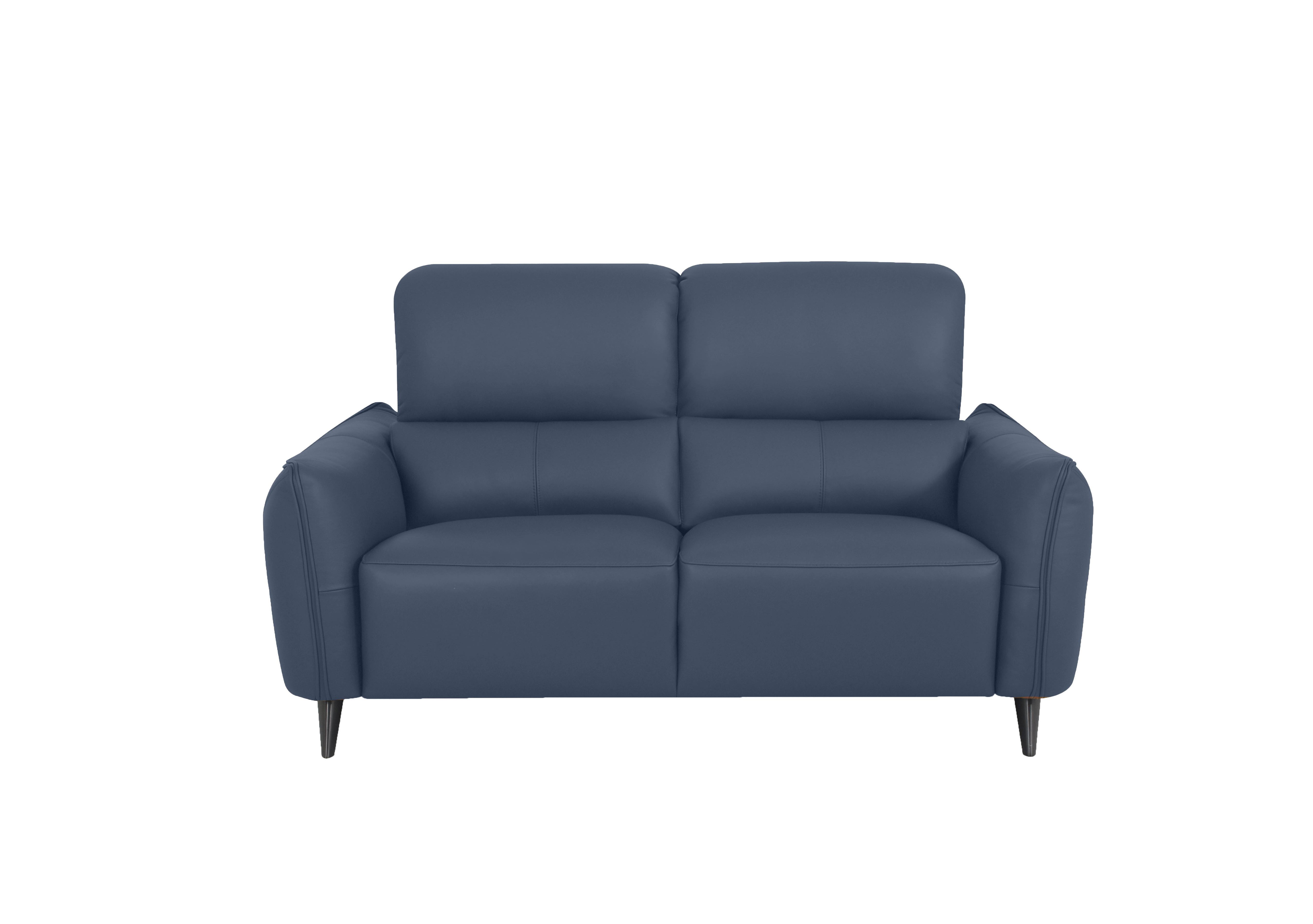 Maddox 2.5 Seater Leather Sofa in Nn-518e Ocean Blue on Furniture Village
