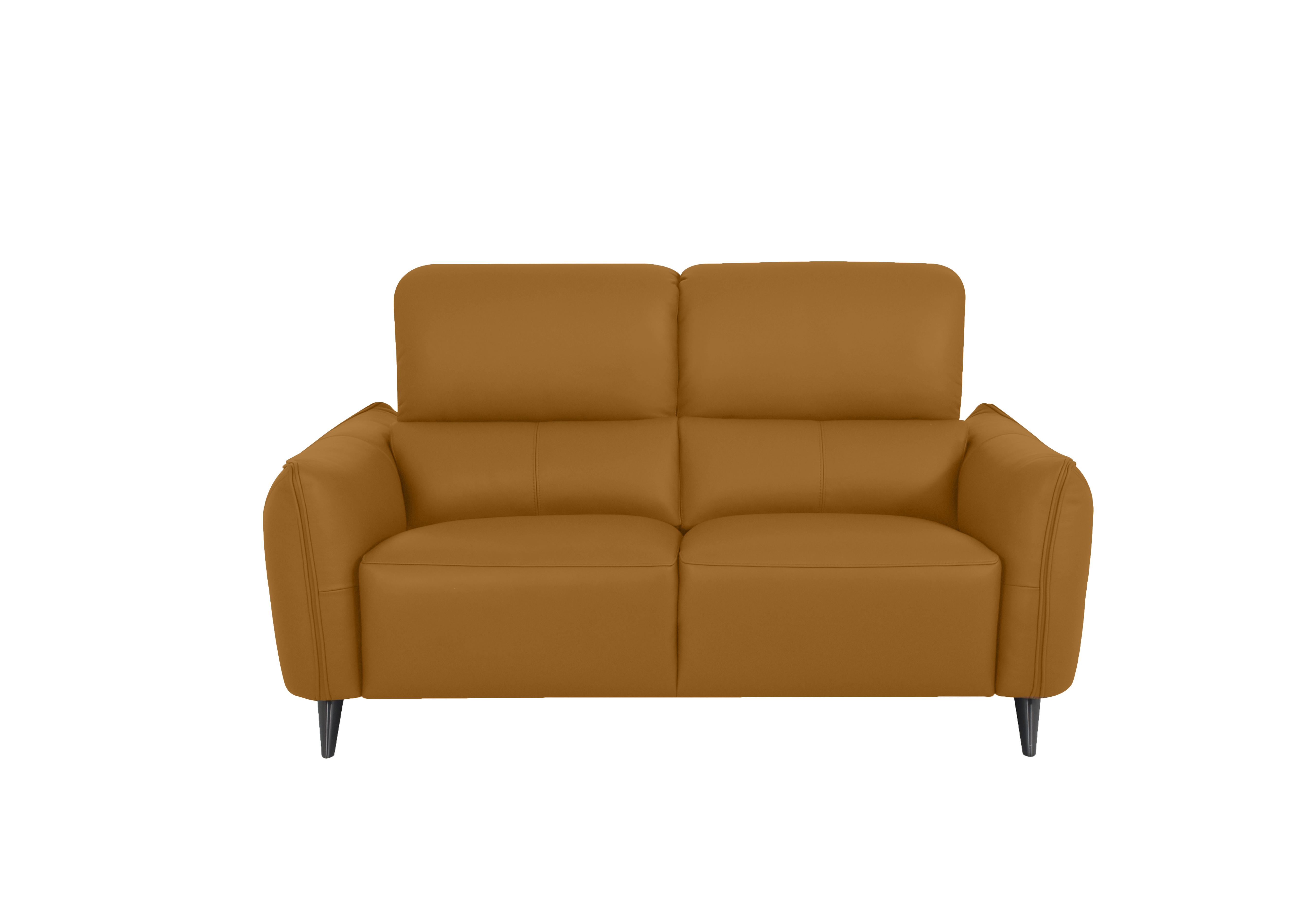 Maddox 2.5 Seater Leather Sofa in Np-606e Honey Yellow on Furniture Village