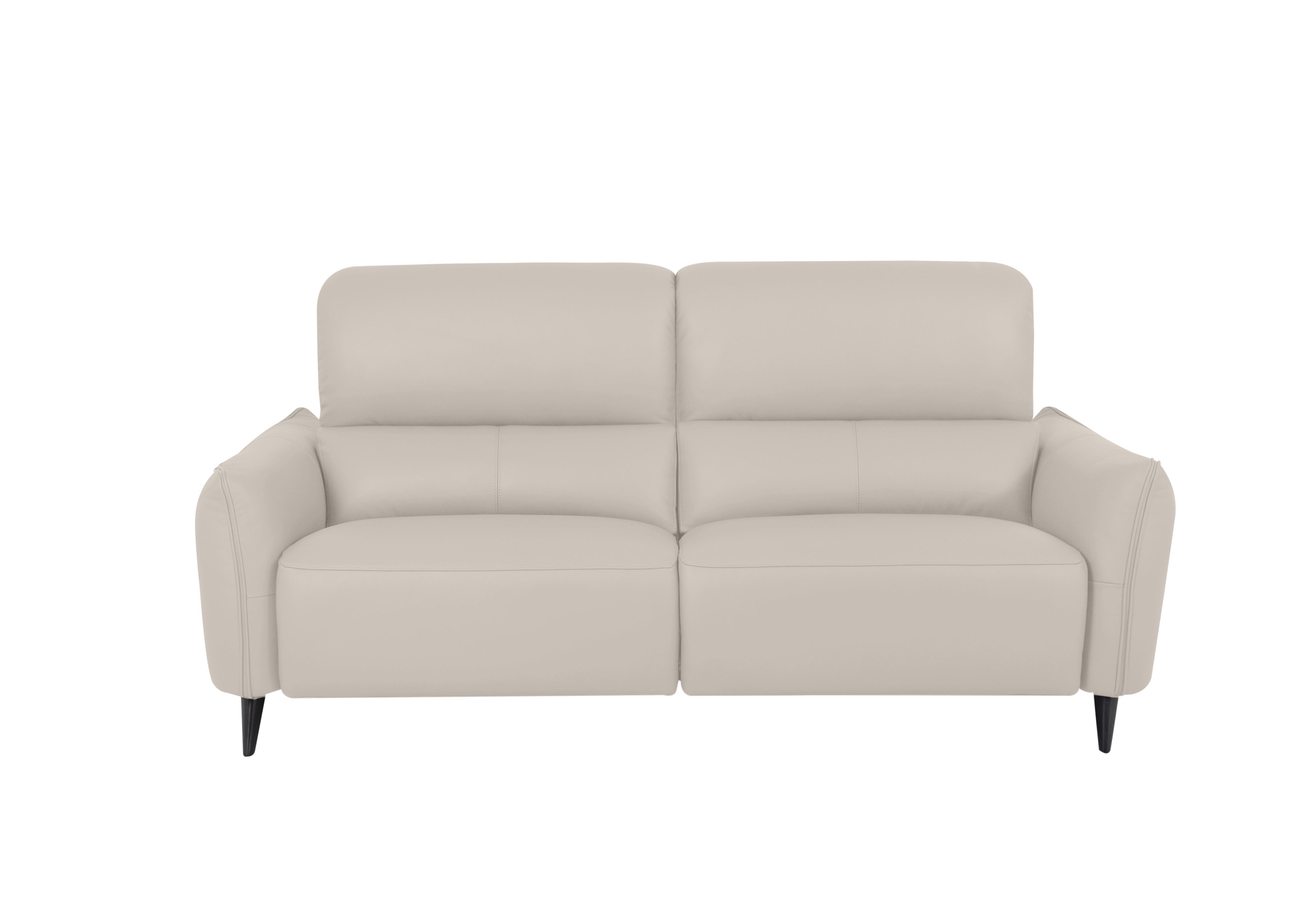 Maddox 3 Seater Leather Sofa in Nn-521e Frost on Furniture Village