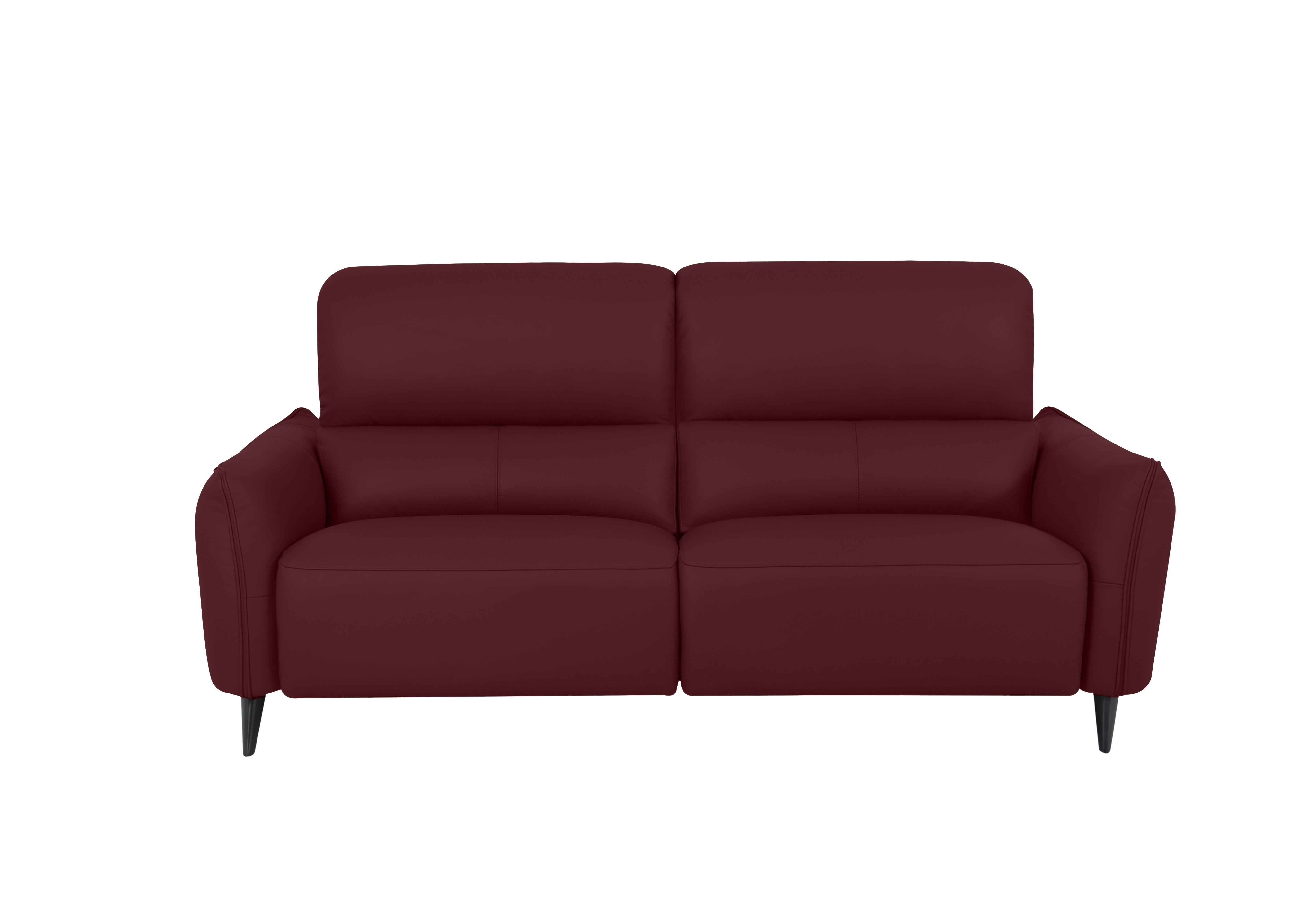 Maddox 3 Seater Leather Sofa in Nn-569e Burgundy on Furniture Village