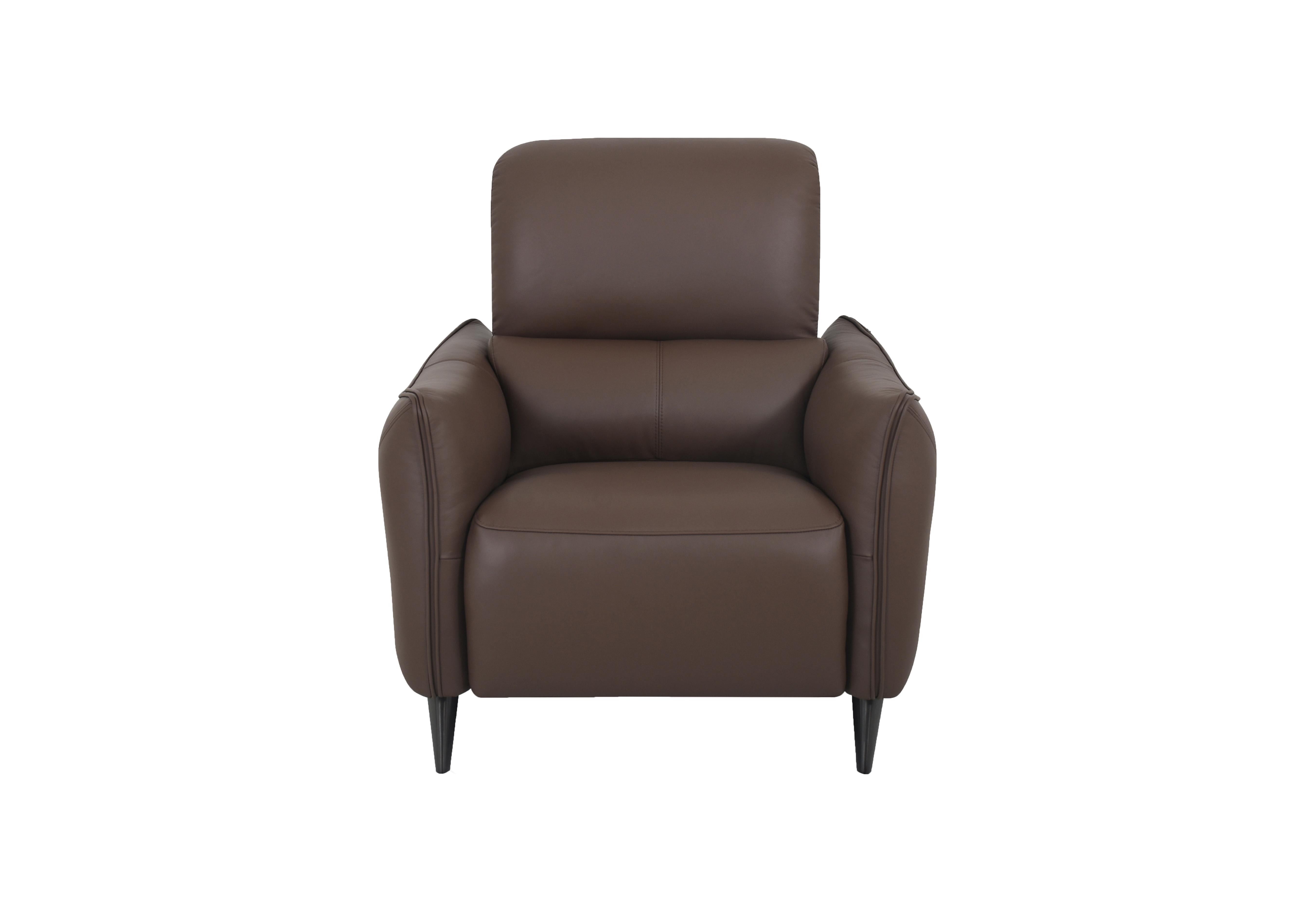Maddox Leather Chair in Nn-512e Cacao Brown on Furniture Village