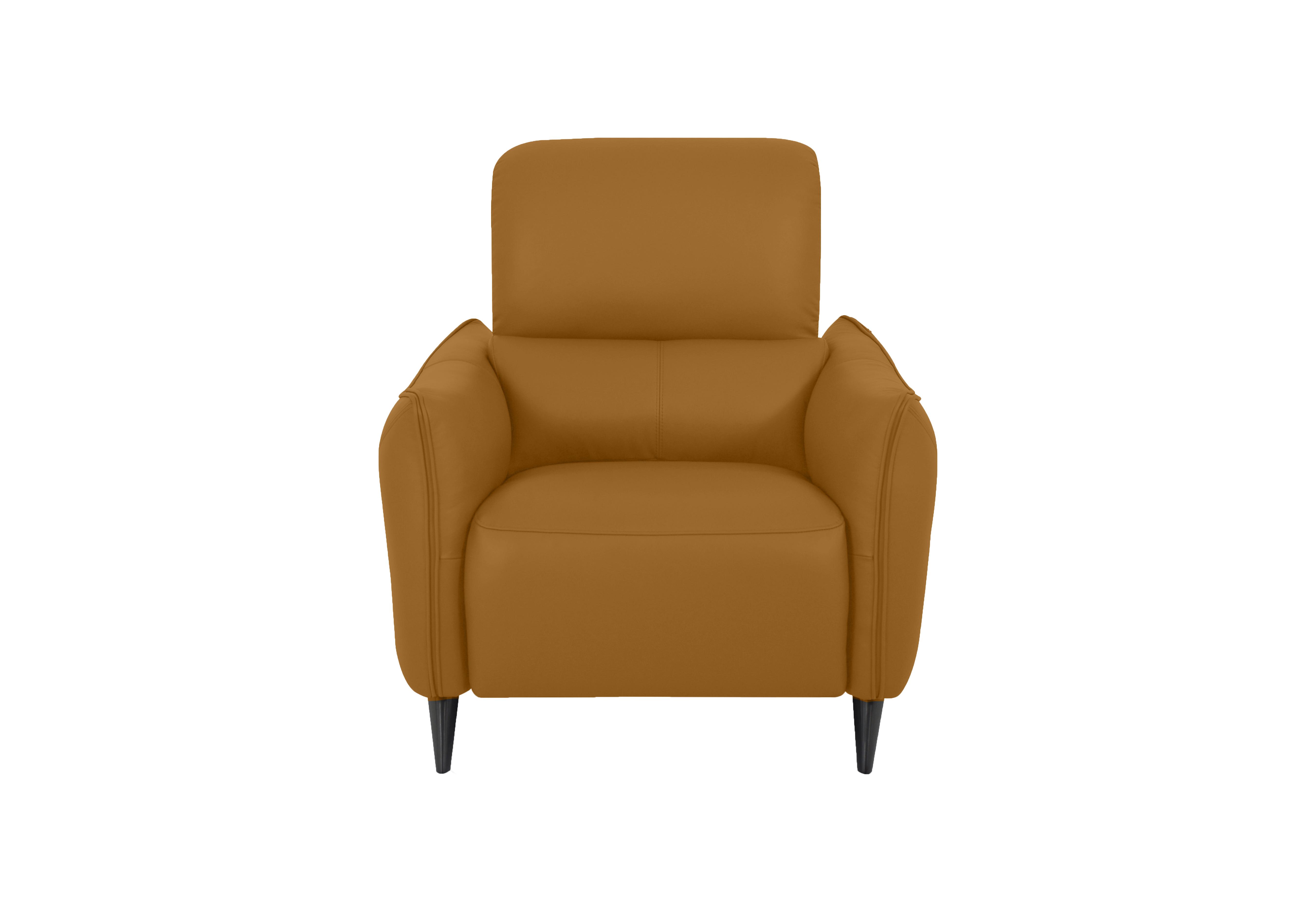 Maddox Leather Chair in Np-606e Honey Yellow on Furniture Village