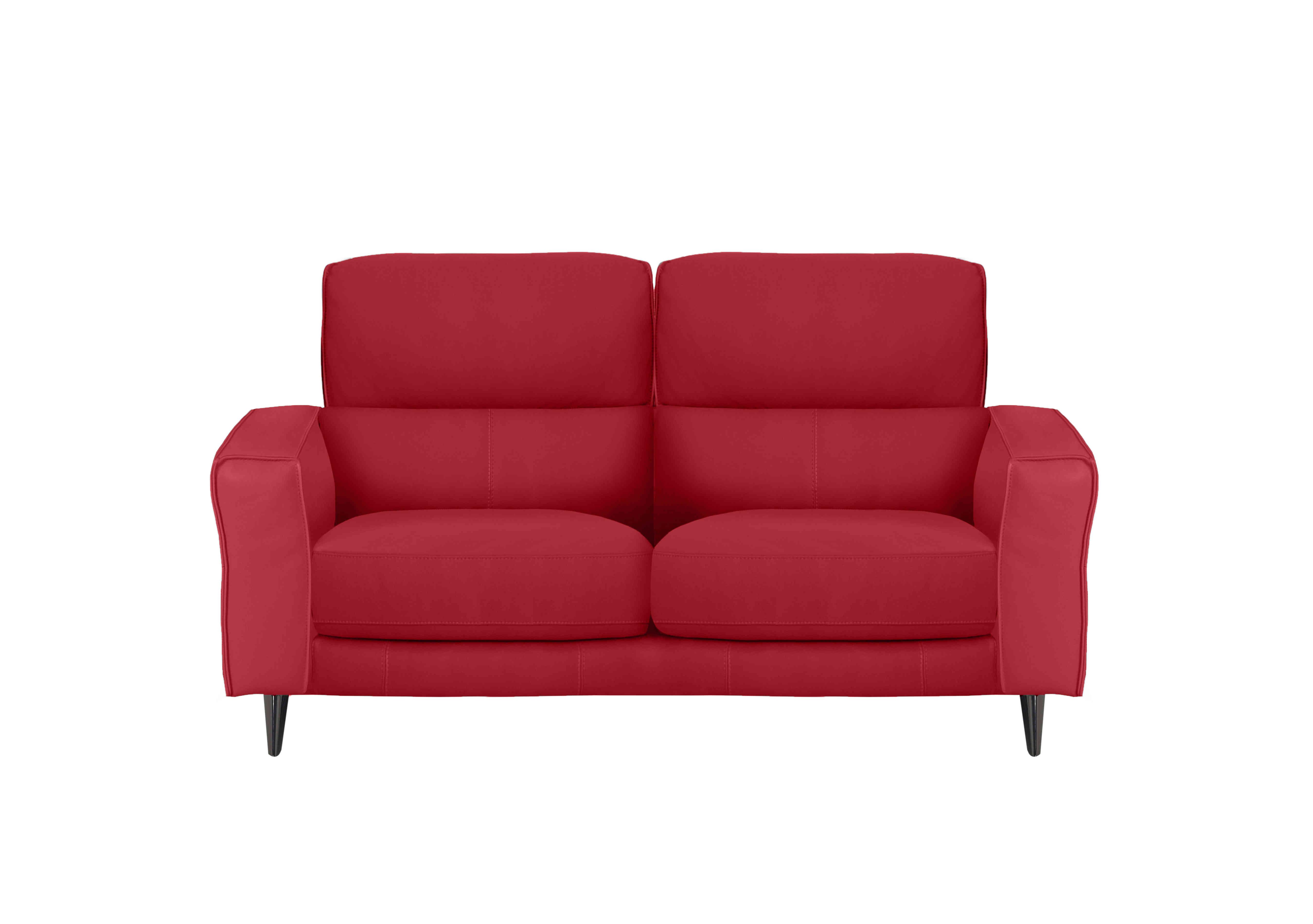 Axel 2 Seater Leather Sofa in Bv-0008 Pure Red on Furniture Village