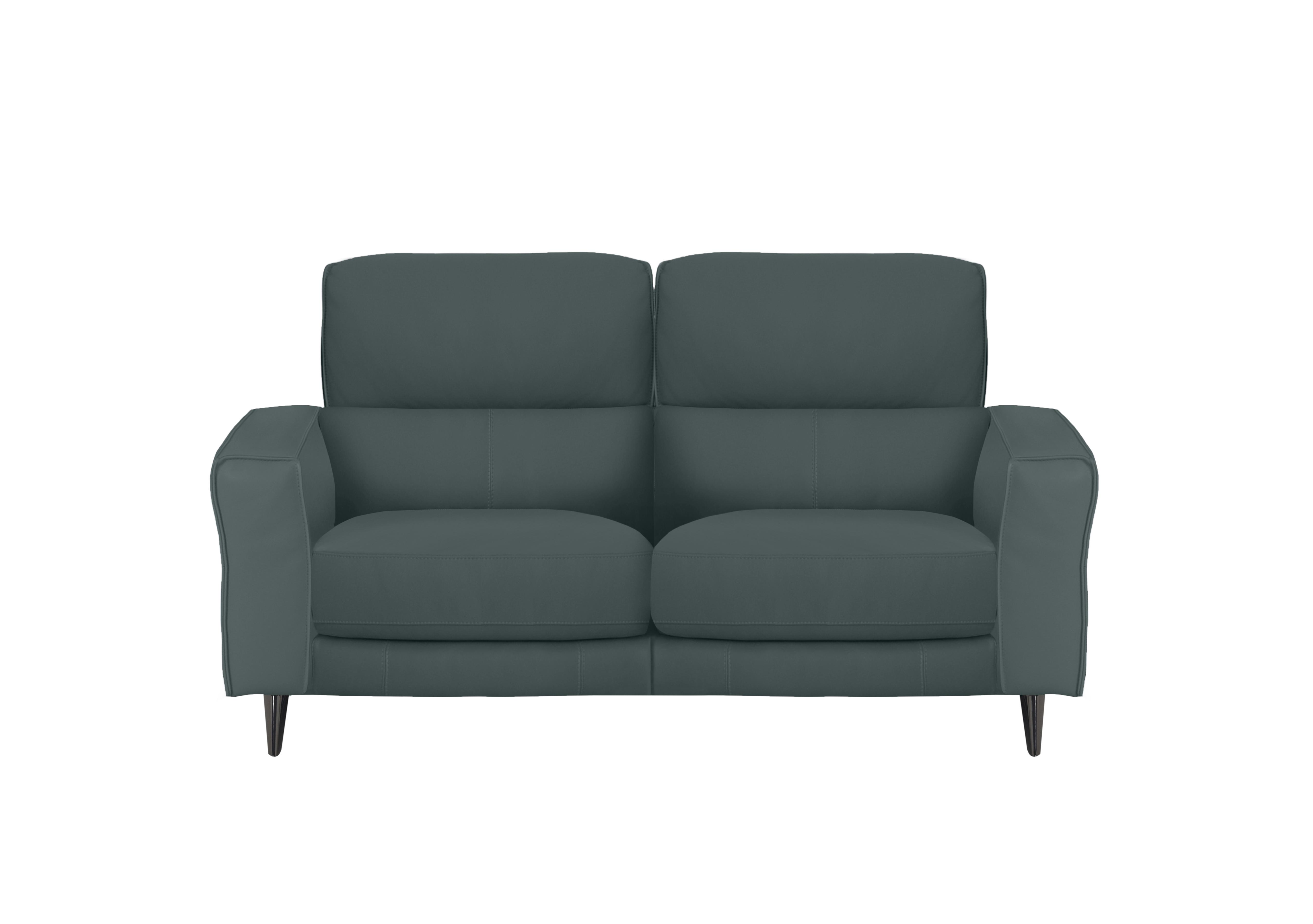 Axel 2 Seater Leather Sofa in Bv-301e Lake Green on Furniture Village