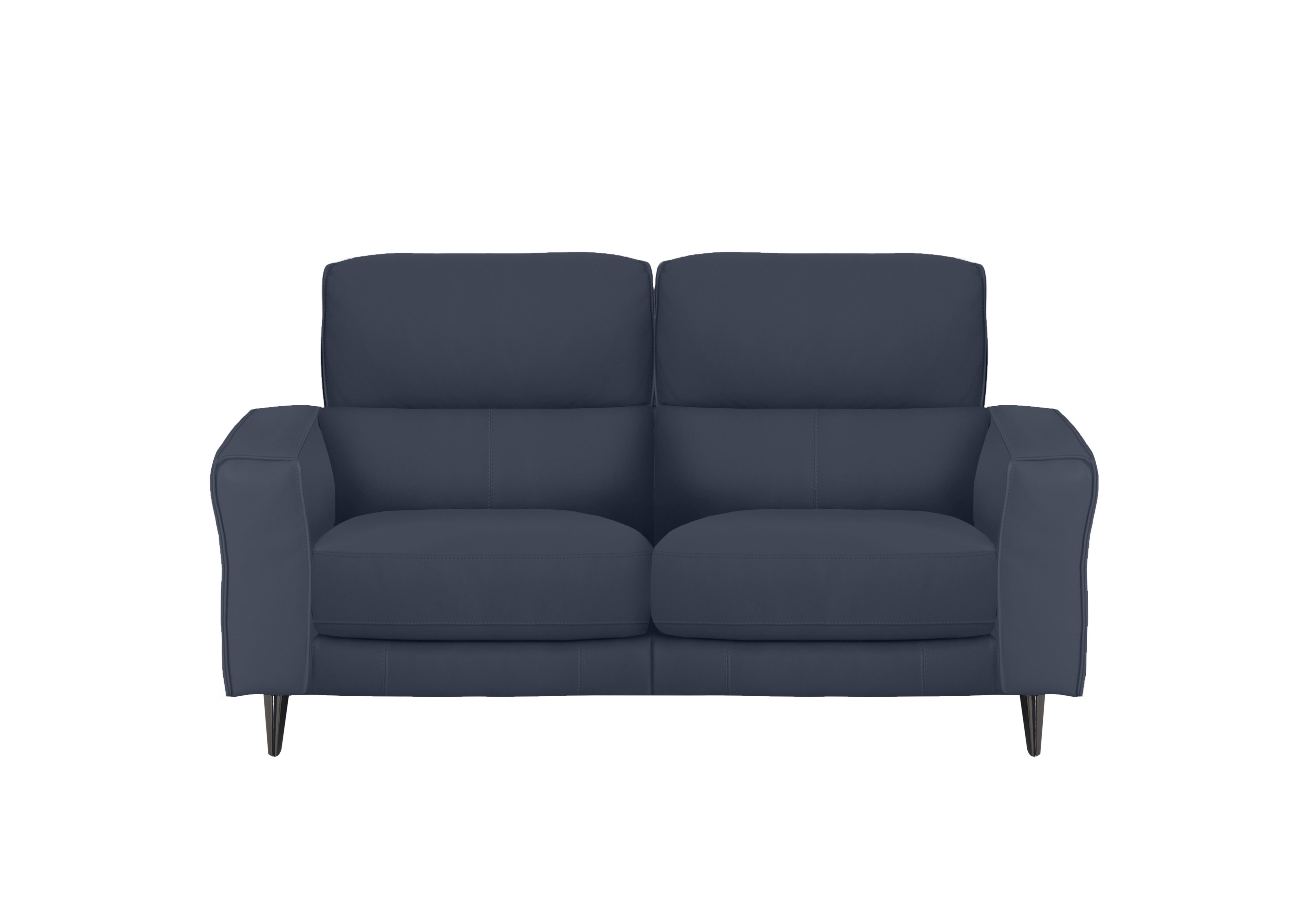Axel 2 Seater Leather Sofa in Bv-313e Ocean Blue on Furniture Village