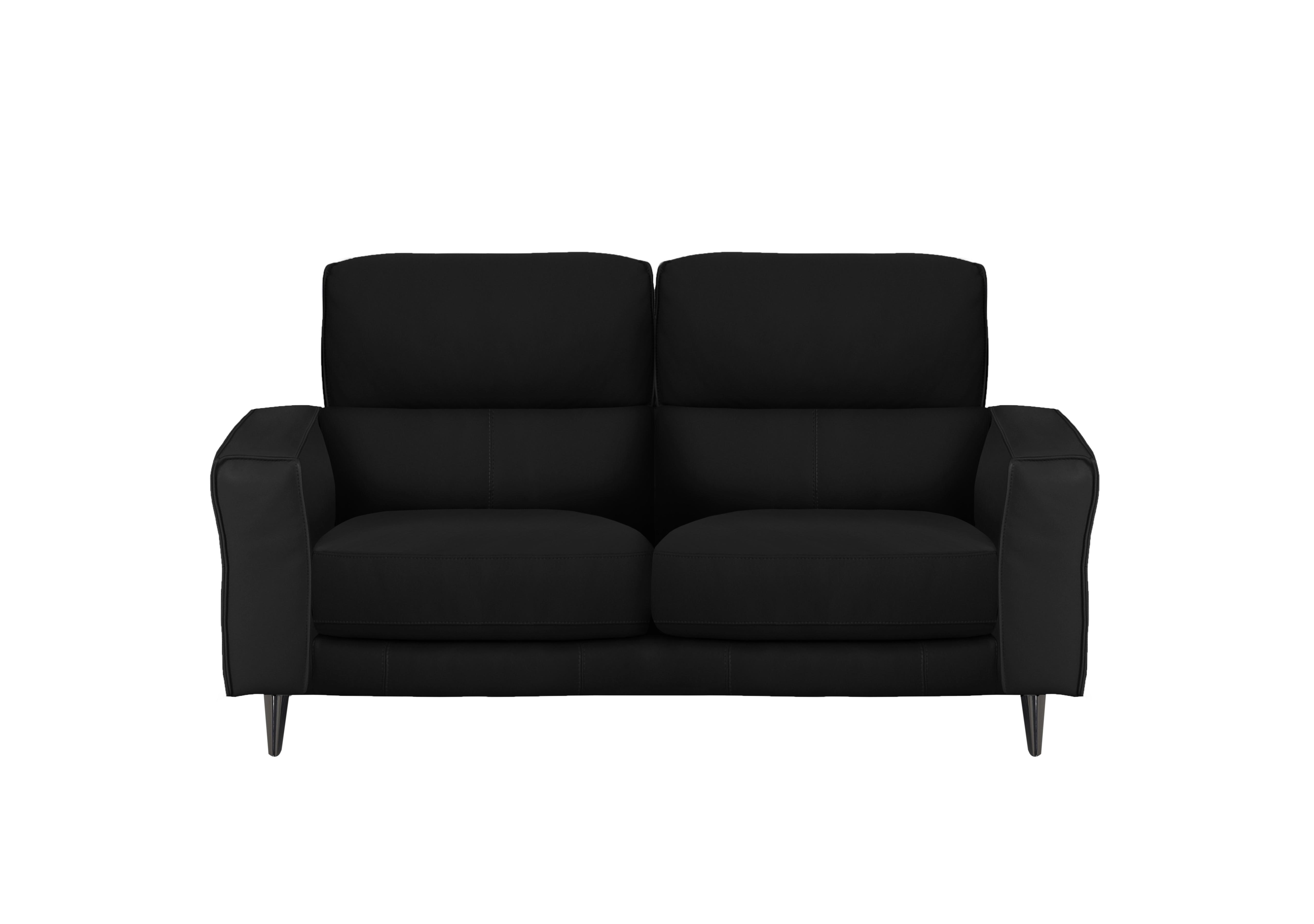 Axel 2 Seater Leather Sofa in Bv-3500 Classic Black on Furniture Village