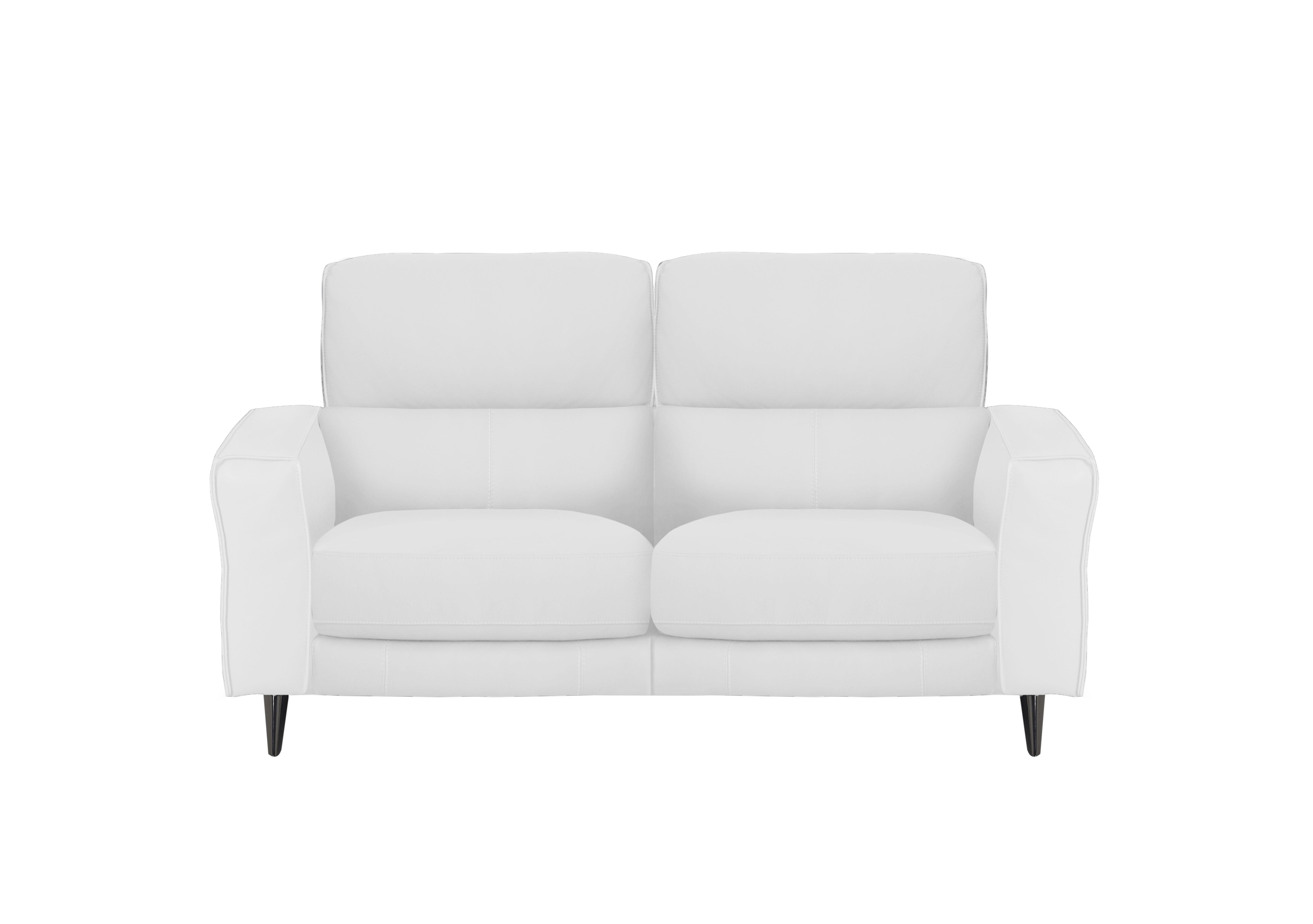 Axel 2 Seater Leather Sofa in Bv-744d Star White on Furniture Village