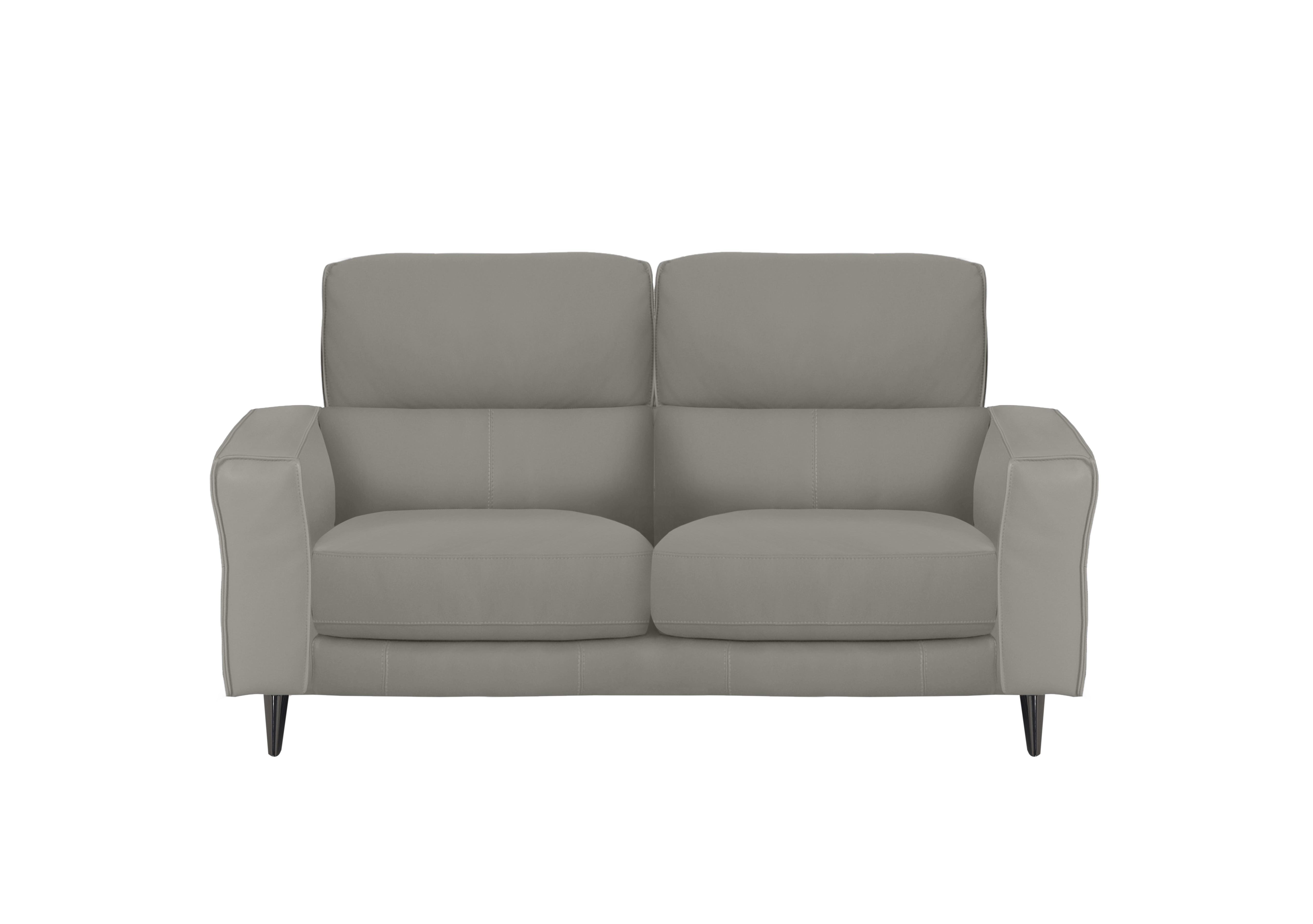 Axel 2 Seater Leather Sofa in Bv-946b Silver Grey on Furniture Village