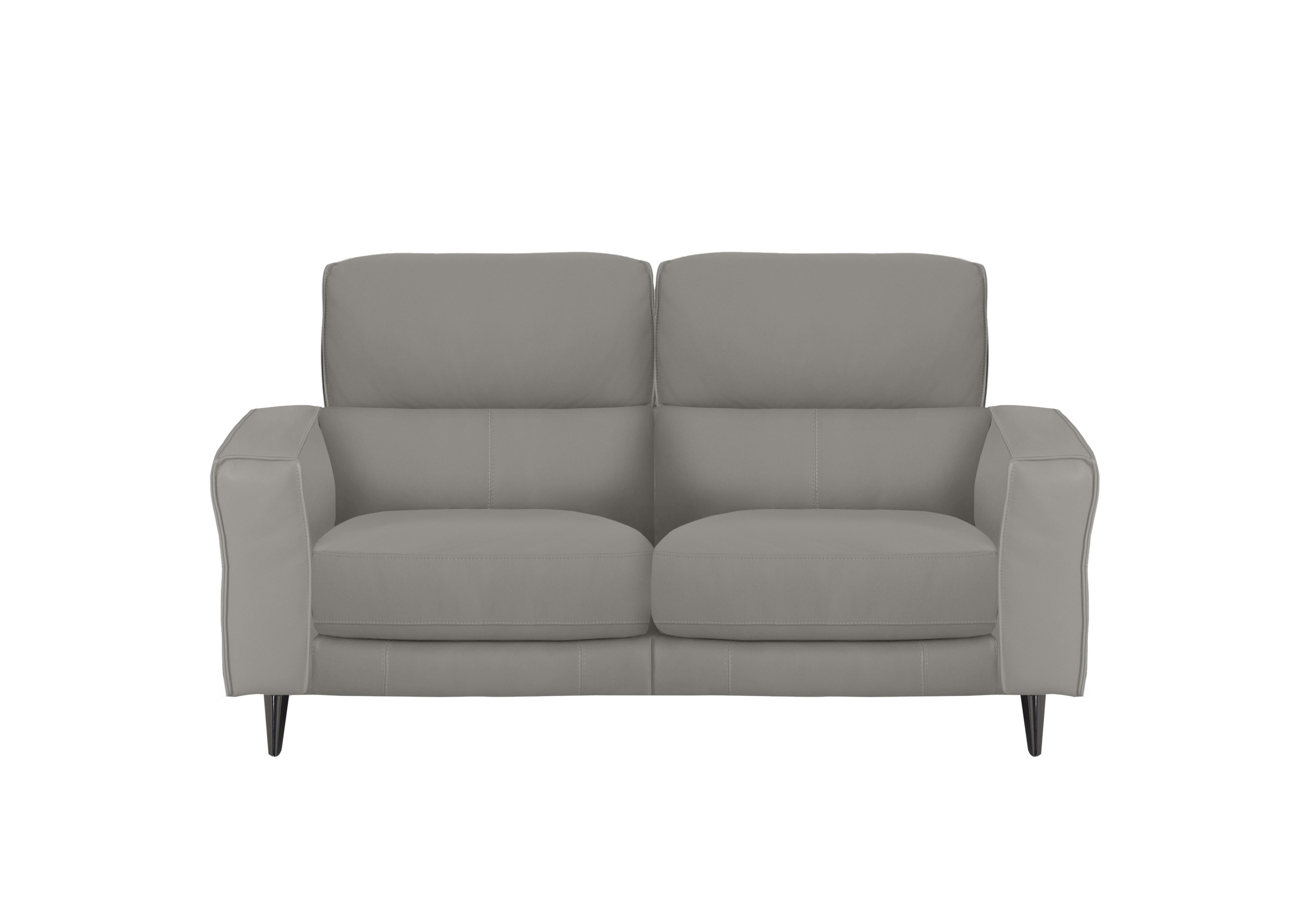 Axel 2 Seater Leather Sofa in Bv-946b Silver Grey on Furniture Village