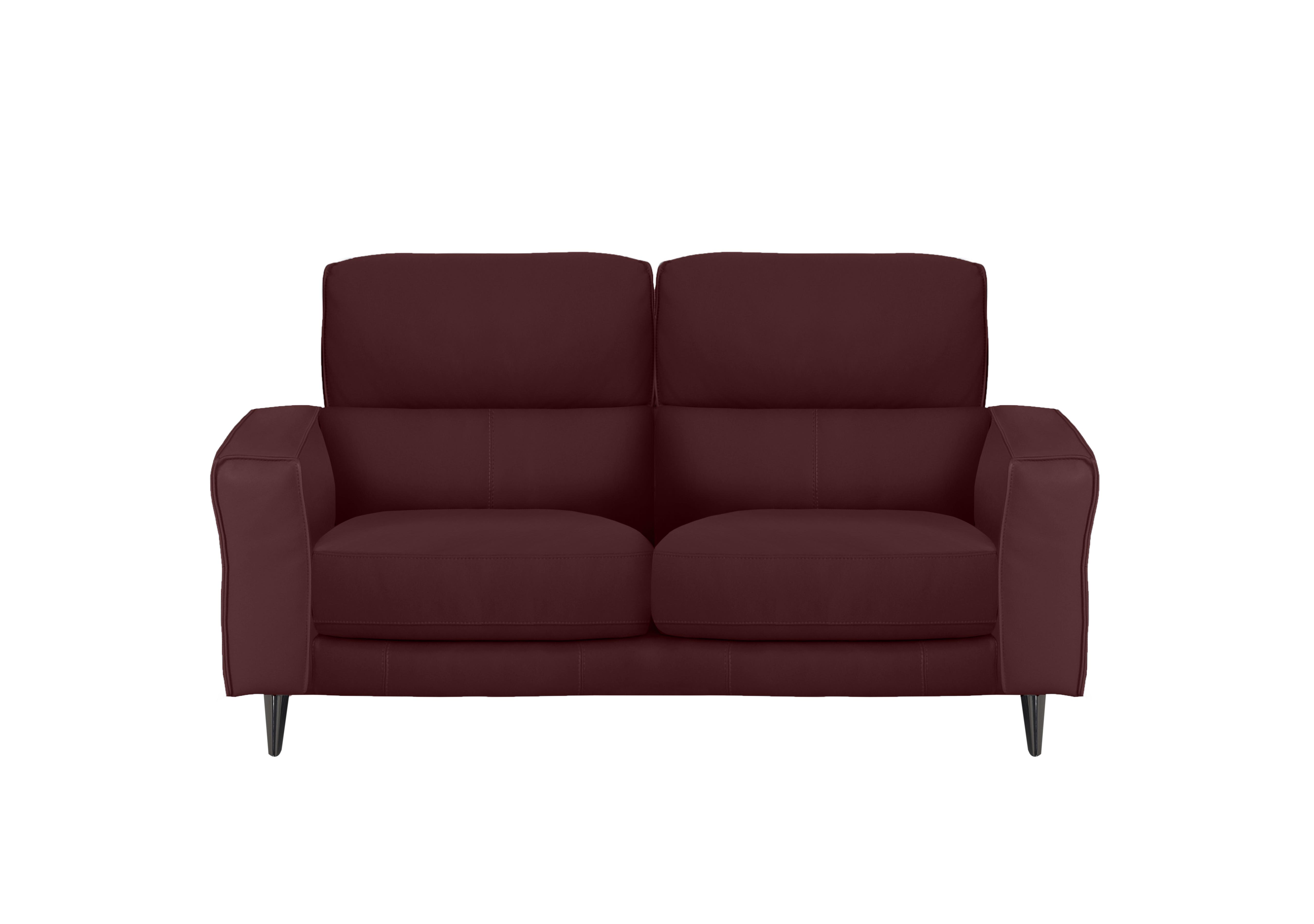 Axel 2 Seater Leather Sofa in Hw-035c Deep Red on Furniture Village