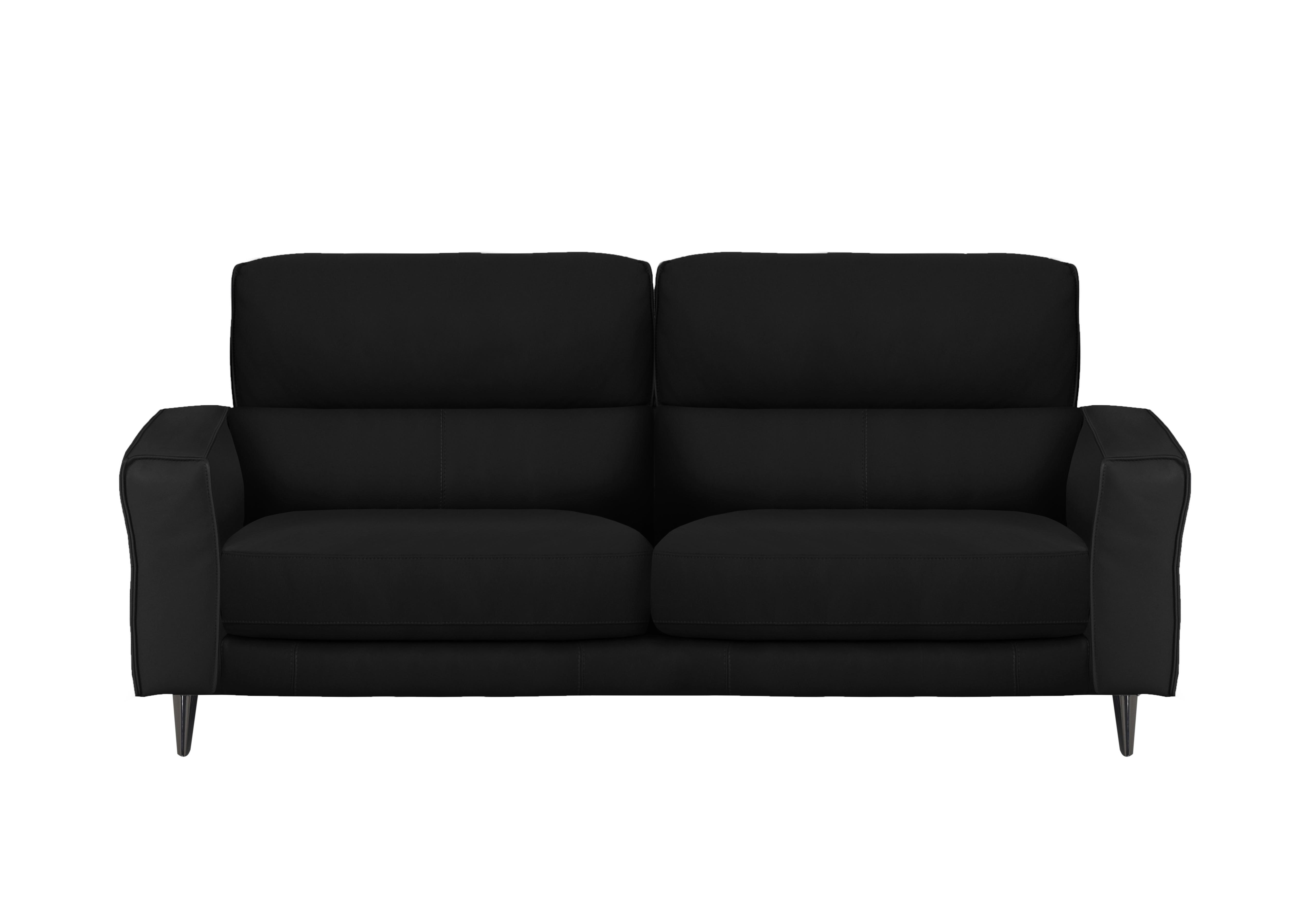 Axel 3 Seater Leather Sofa in Bv-3500 Classic Black on Furniture Village