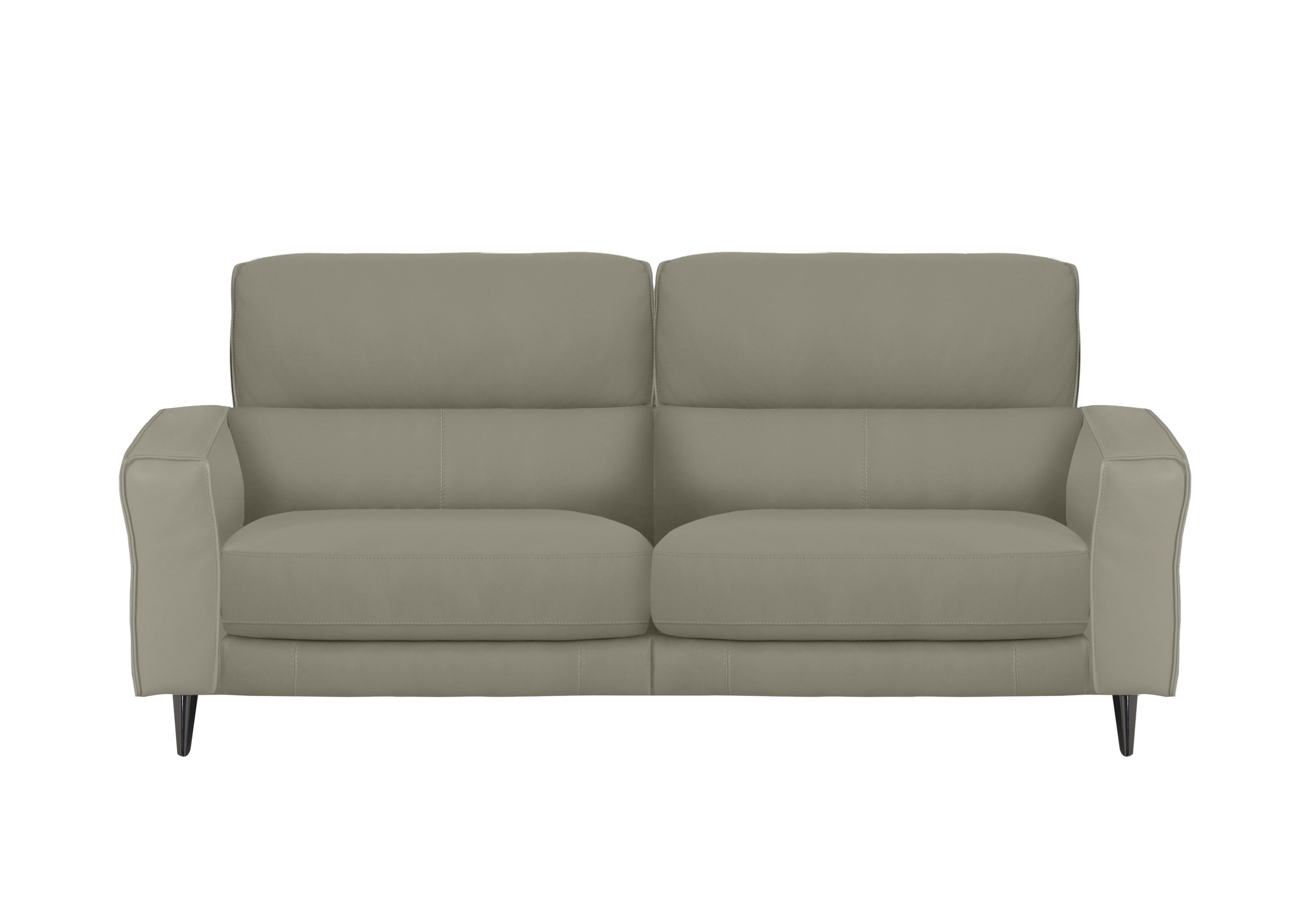 Axel 3 Seater Leather Sofa in Bv-722a Taupe on Furniture Village